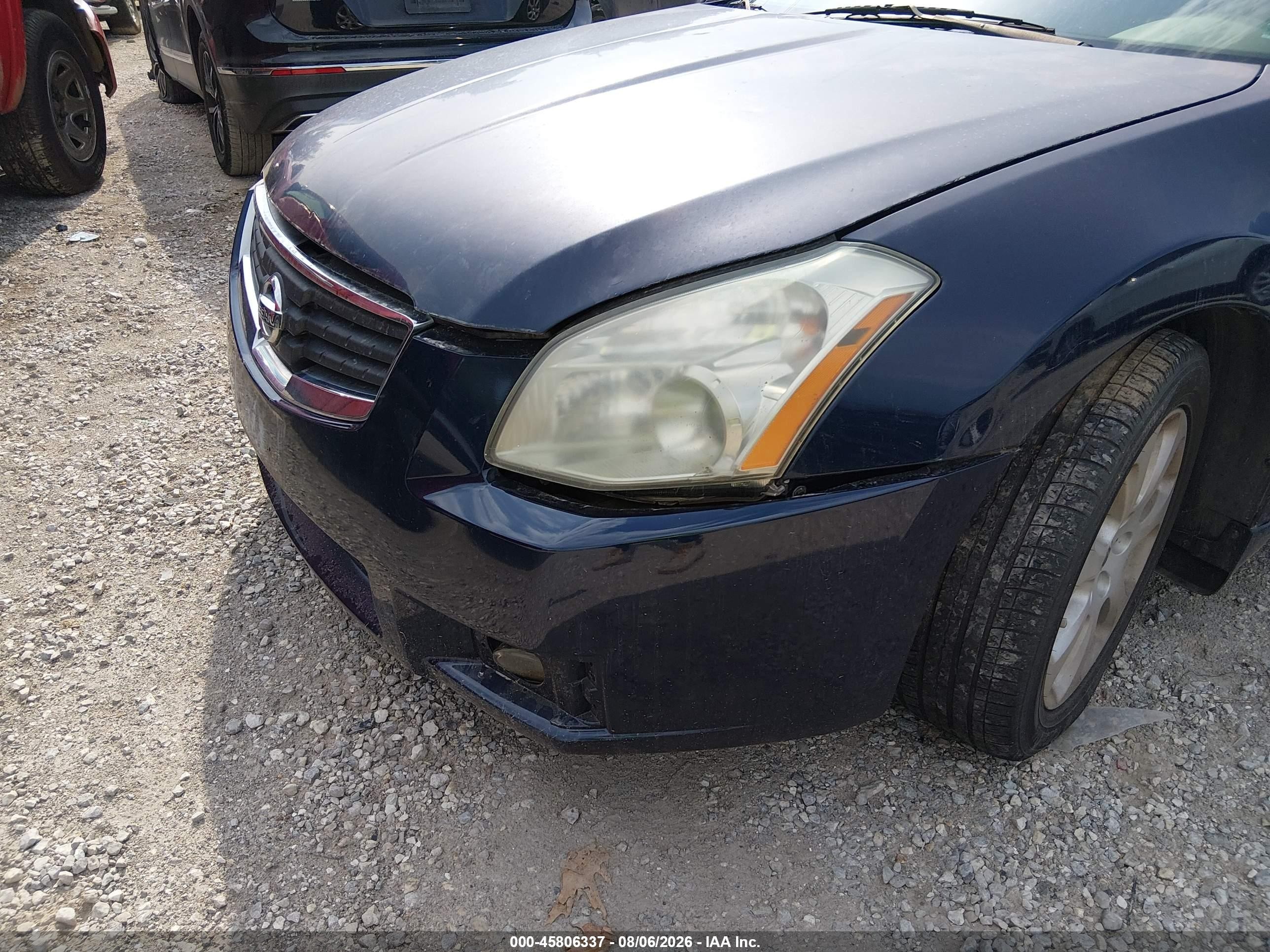 2008 Nissan Maxima 3.5 Sl Dark Blue vin: 1N4BA41E88C819961