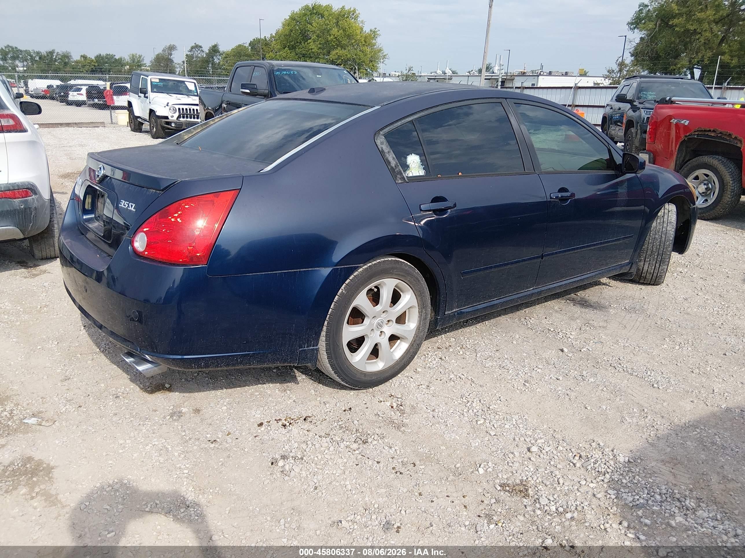 2008 Nissan Maxima 3.5 Sl Dark Blue vin: 1N4BA41E88C819961