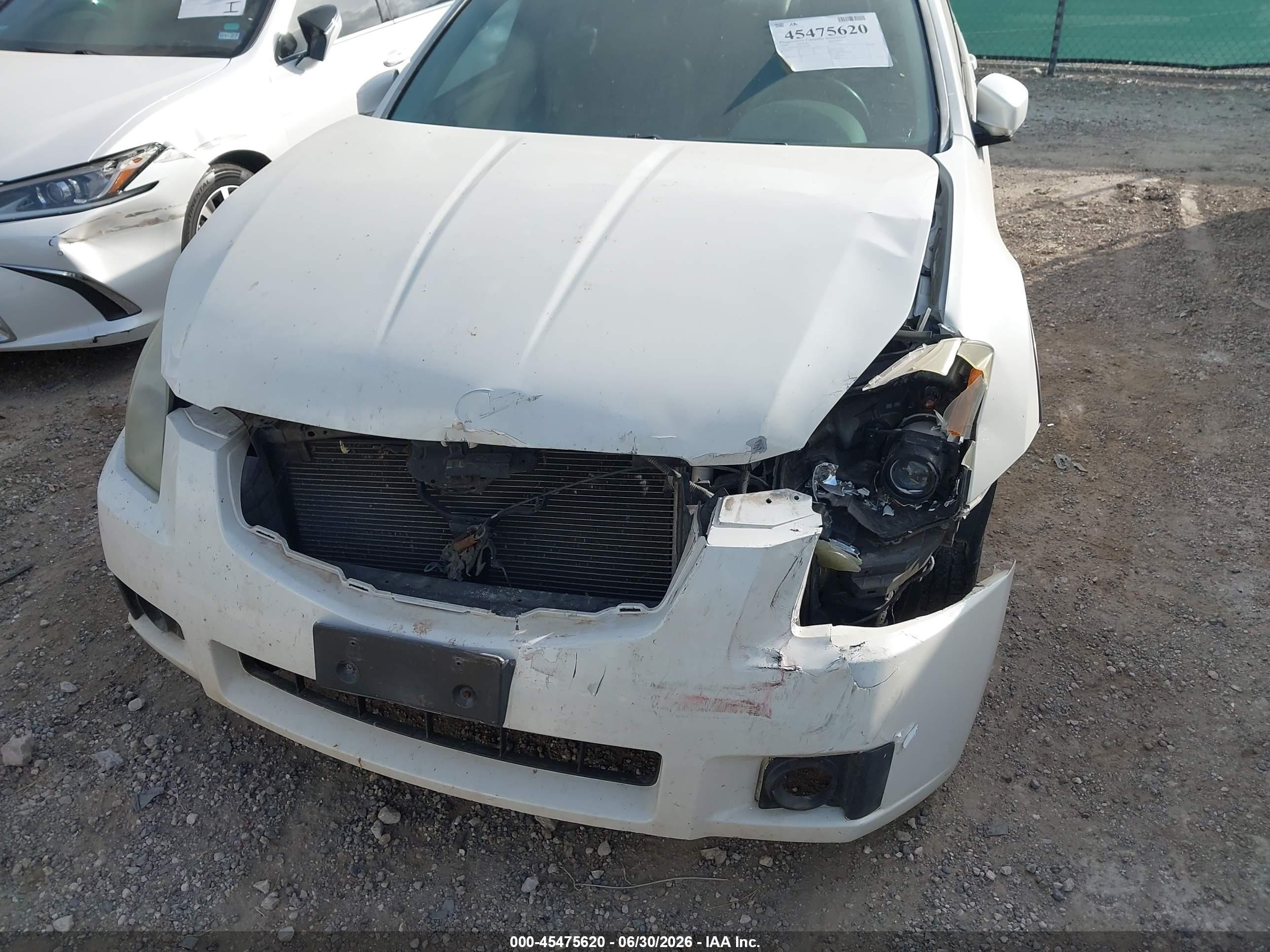 2008 Nissan Maxima 3.5 Se White vin: 1N4BA41E88C821788