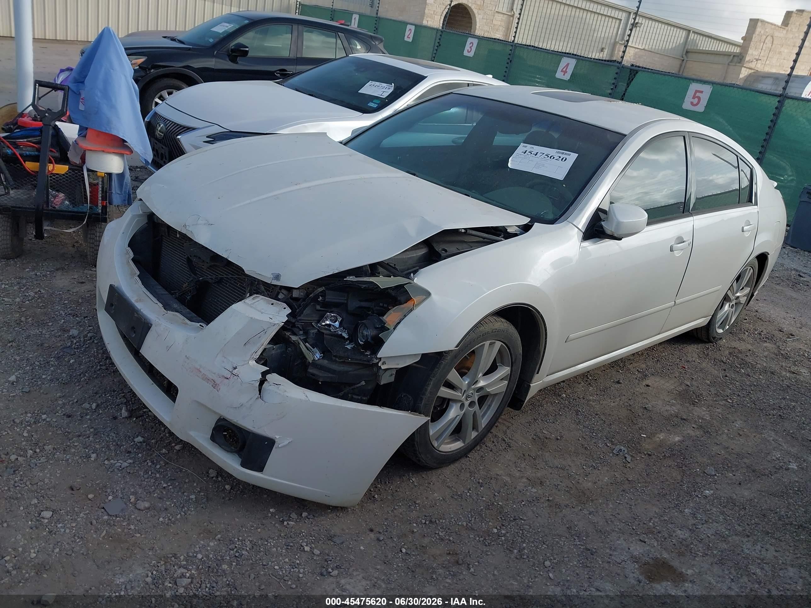 2008 Nissan Maxima 3.5 Se White vin: 1N4BA41E88C821788