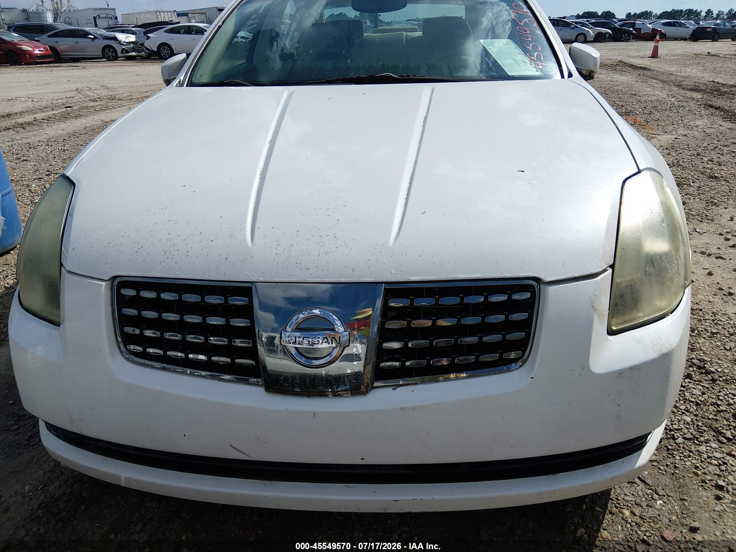 2004 Nissan Maxima 3.5 Sl White vin: 1N4BA41E94C903846
