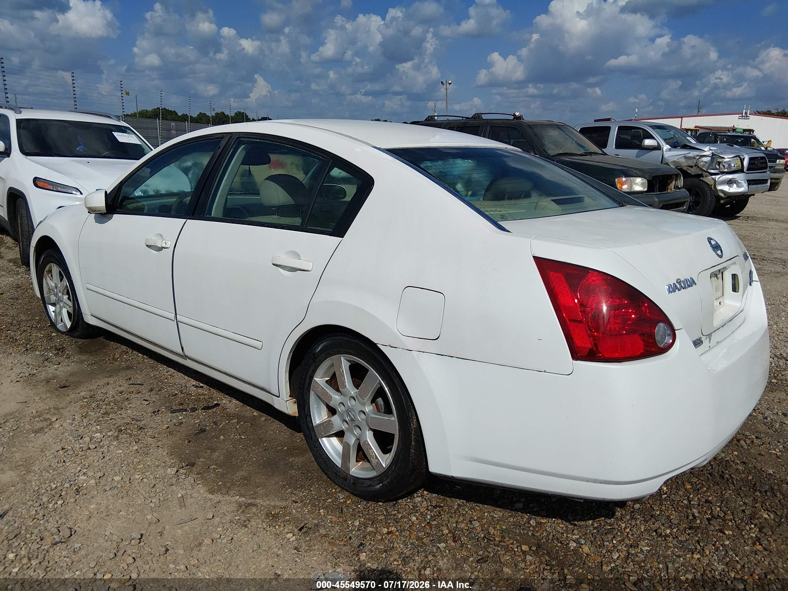 2004 Nissan Maxima 3.5 Sl White vin: 1N4BA41E94C903846