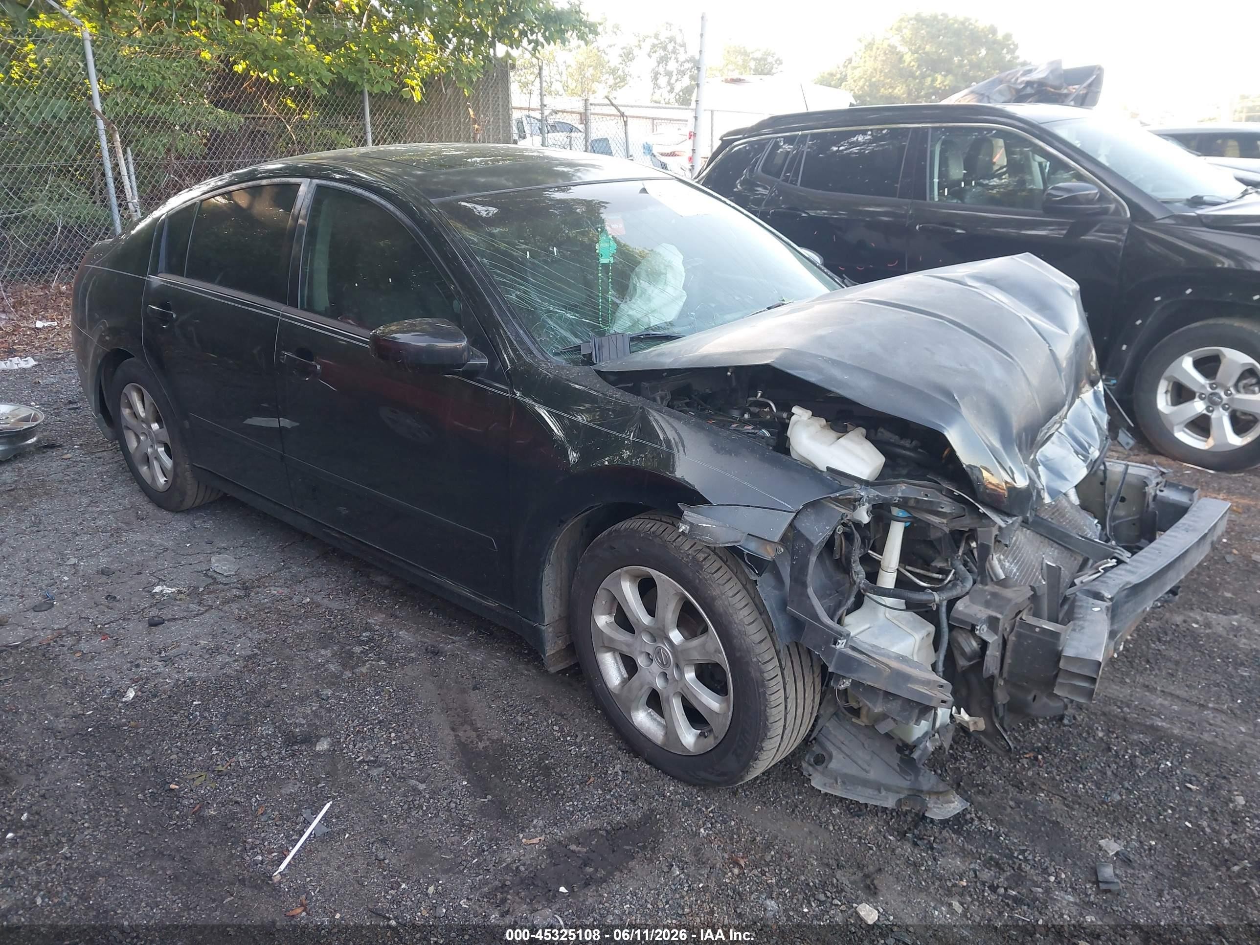 2007 Nissan Maxima 3.5 Sl Black vin: 1N4BA41E97C801371