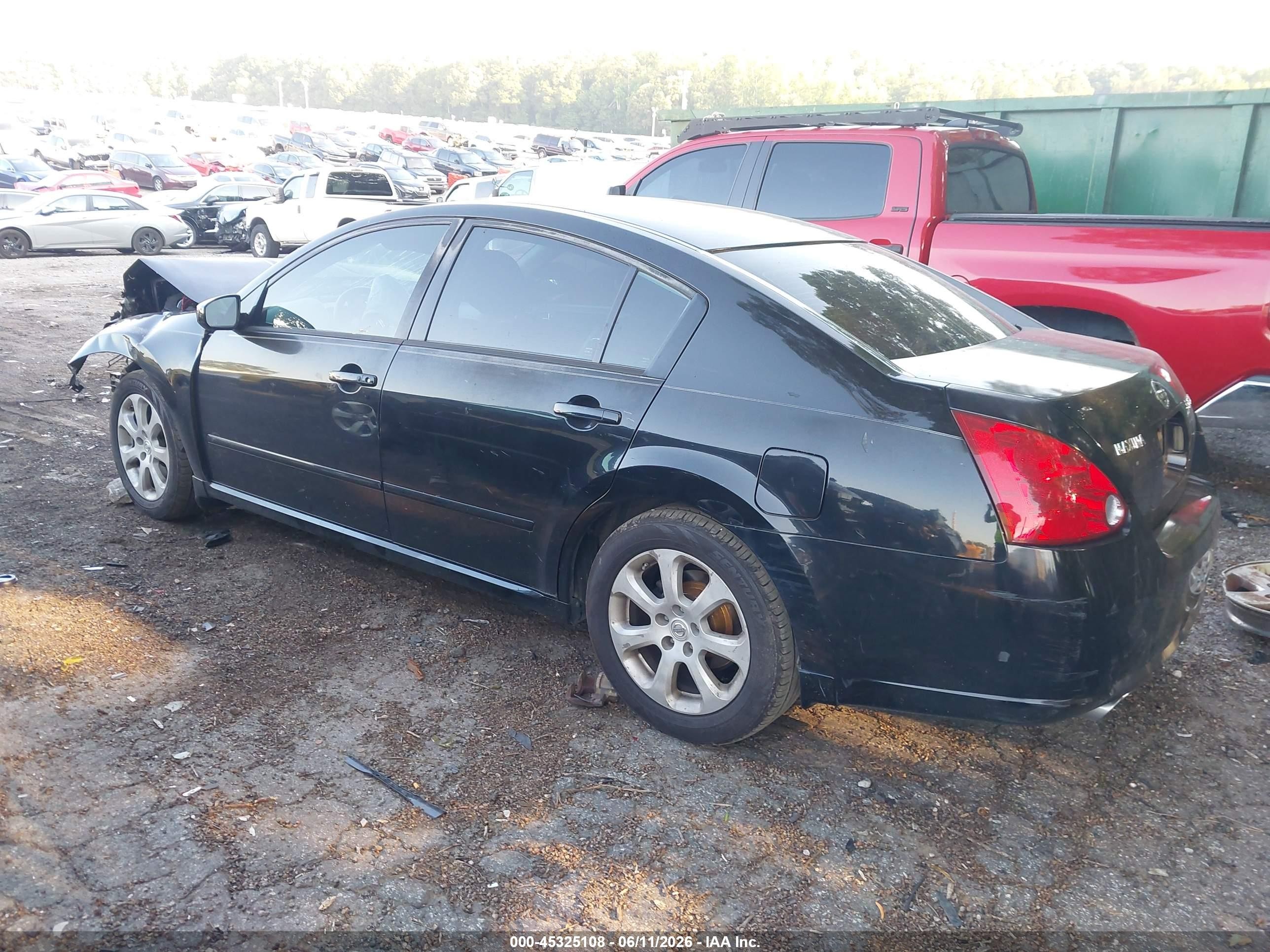 2007 Nissan Maxima 3.5 Sl Black vin: 1N4BA41E97C801371