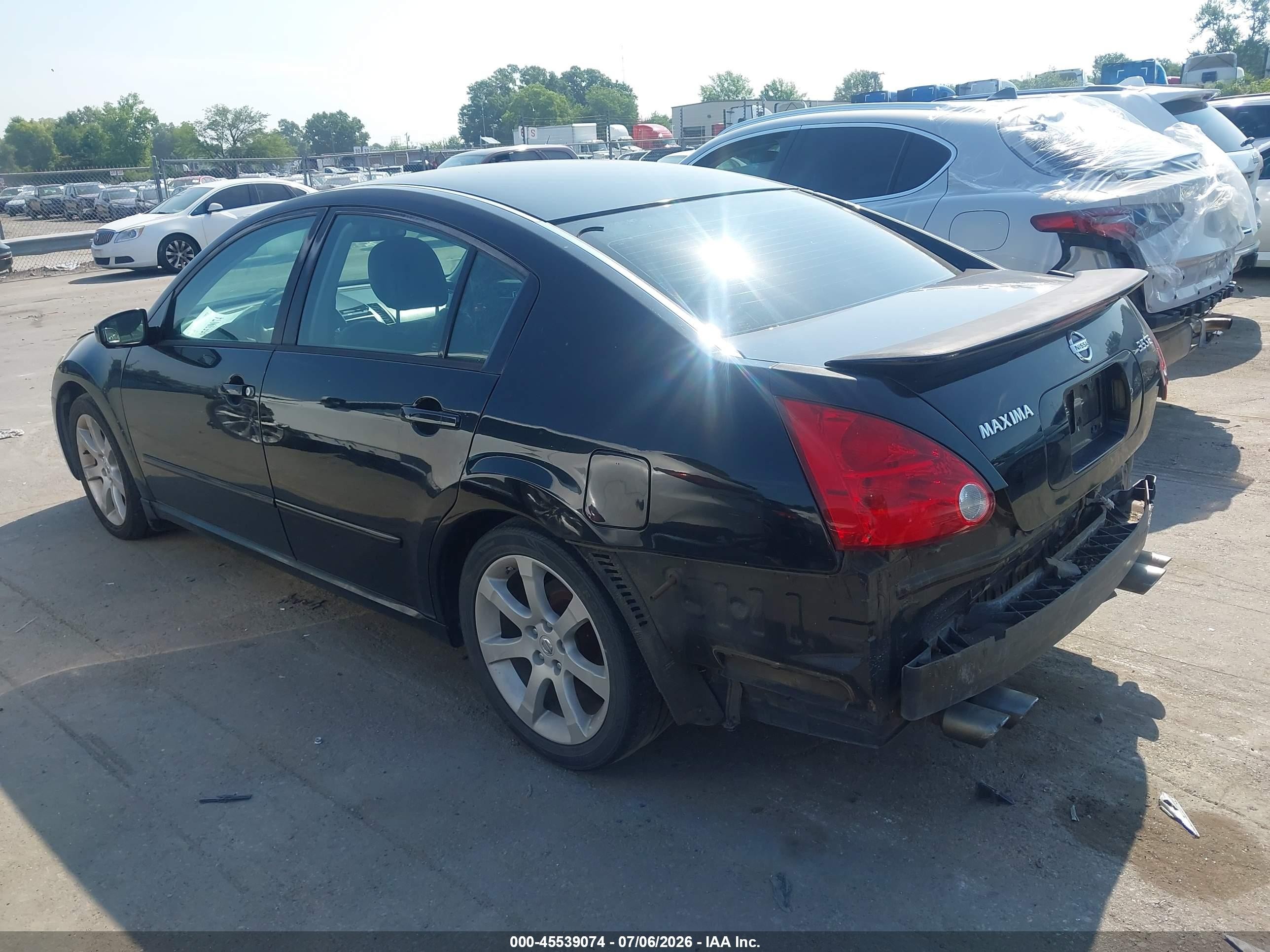 2007 Nissan Maxima 3.5 Se Black vin: 1N4BA41E97C802438