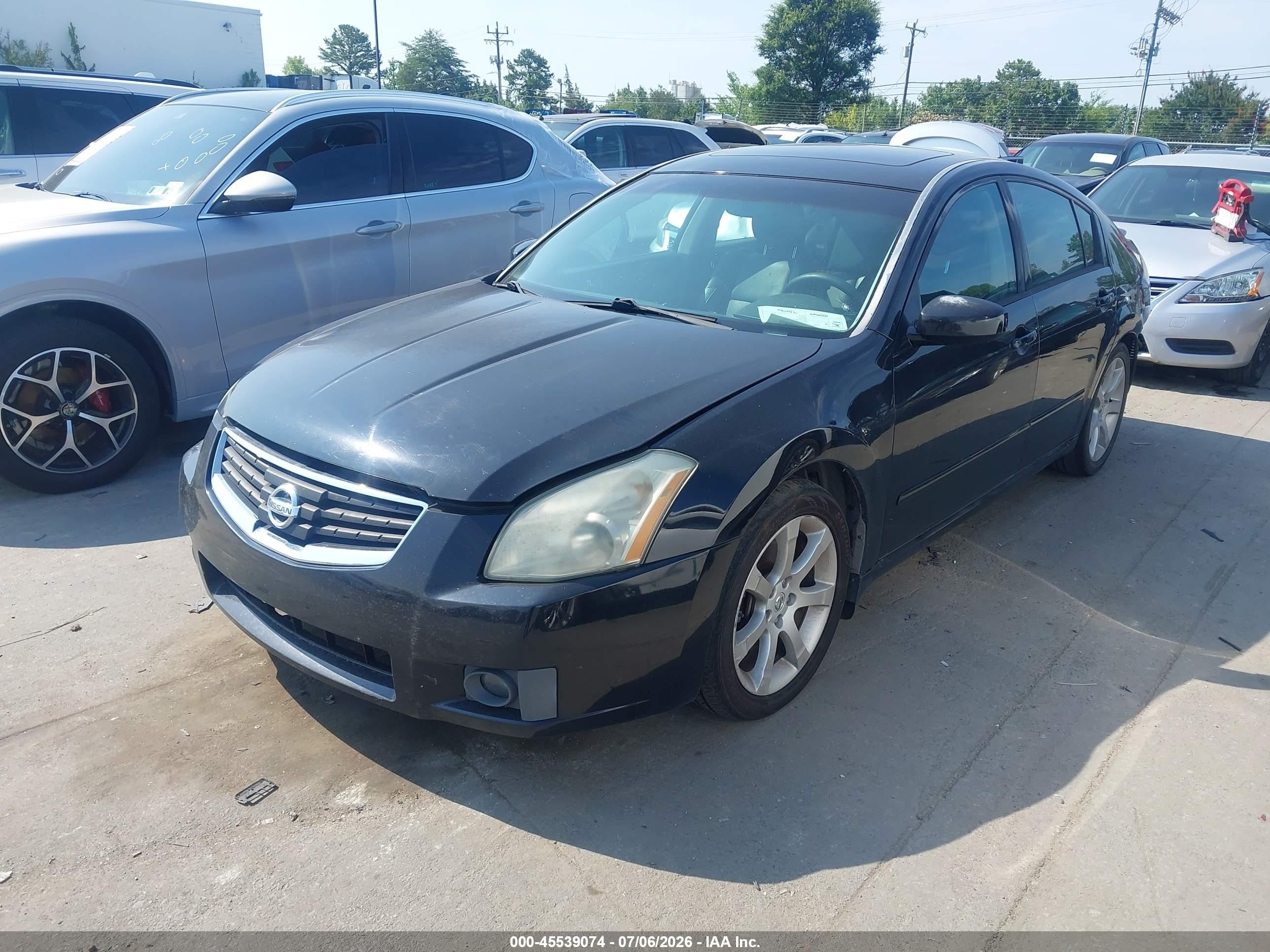 2007 Nissan Maxima 3.5 Se Черный vin: 1N4BA41E97C802438