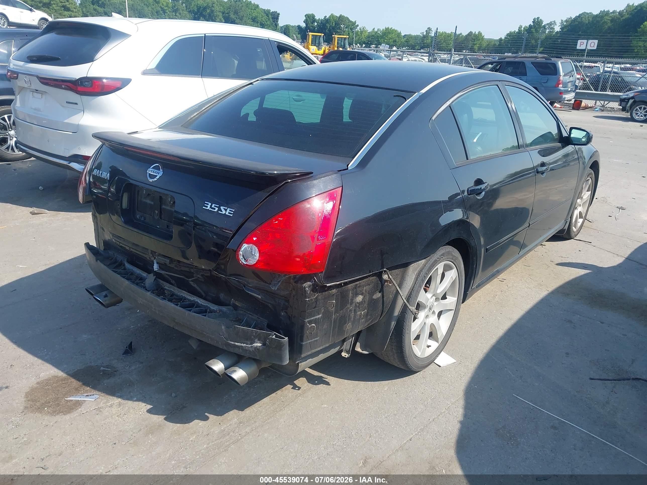 2007 Nissan Maxima 3.5 Se Черный vin: 1N4BA41E97C802438