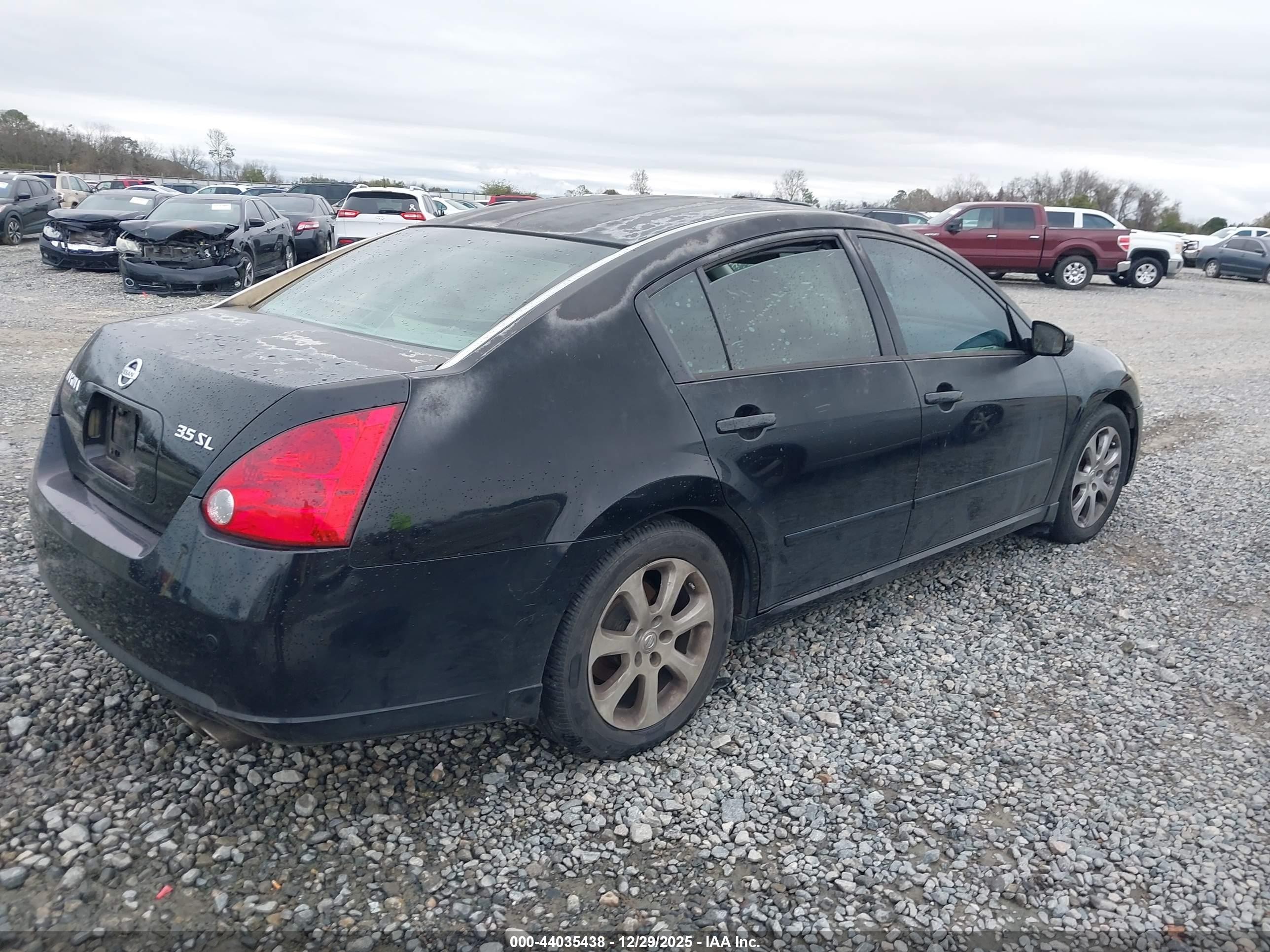2007 Nissan Maxima 3.5 Sl Black vin: 1N4BA41E97C823337