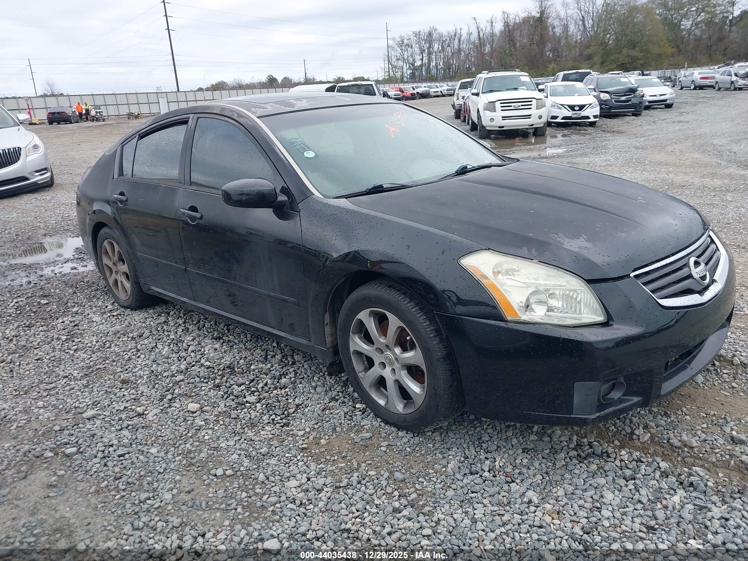 2007 Nissan Maxima 3.5 Sl Black vin: 1N4BA41E97C823337