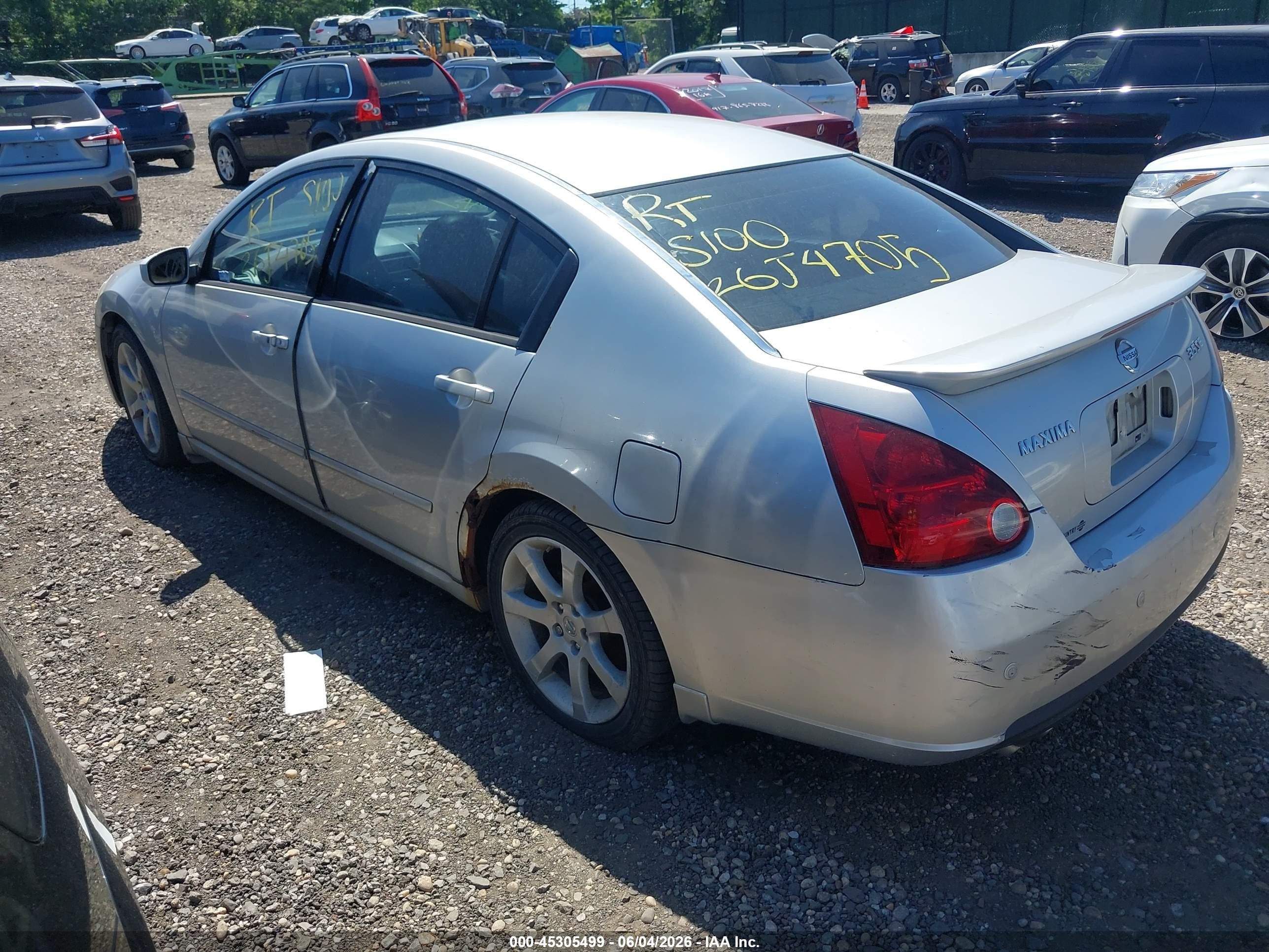 2007 Nissan Maxima 3.5 Se Silver vin: 1N4BA41E97C840638