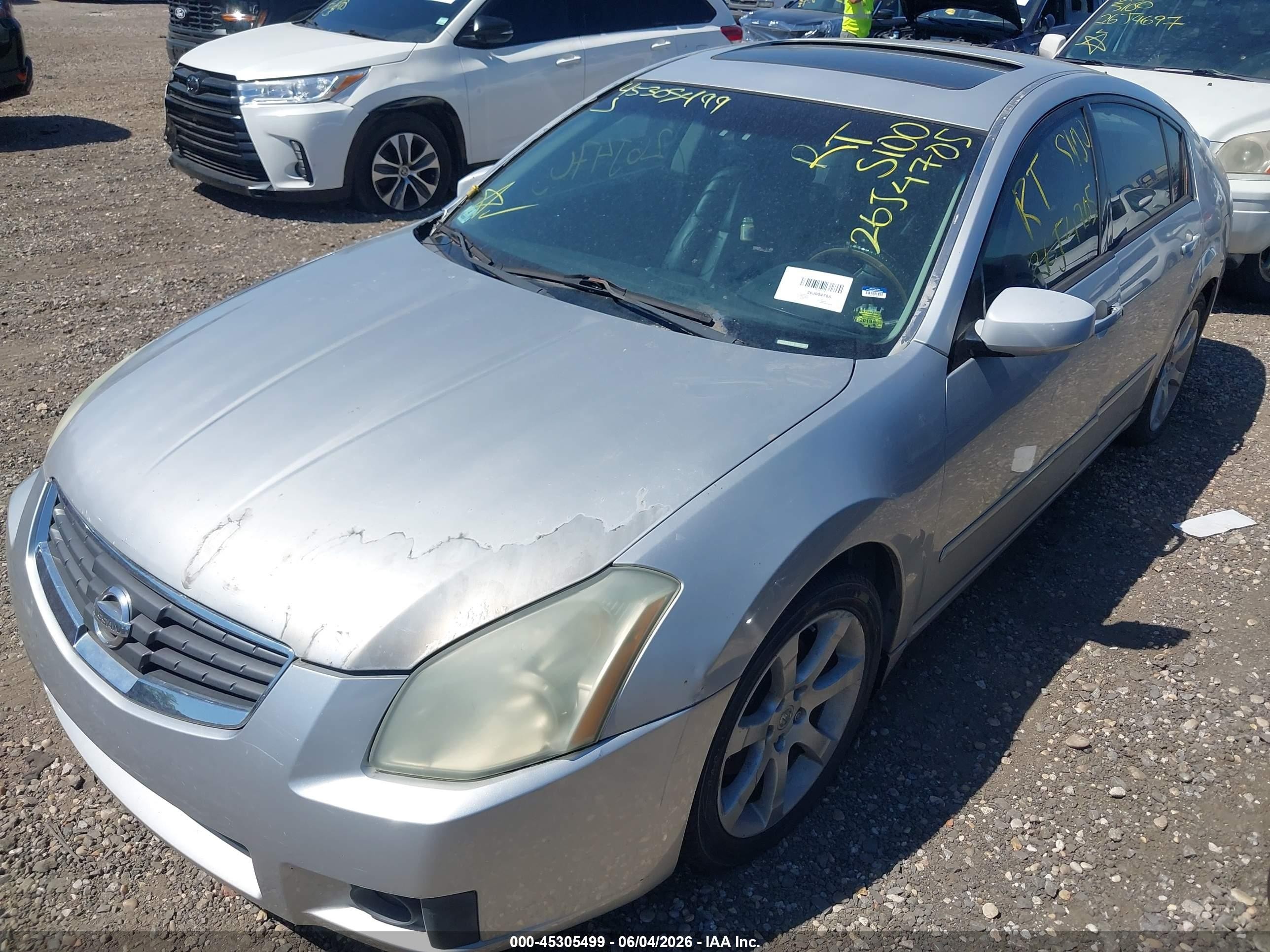 2007 Nissan Maxima 3.5 Se Silver vin: 1N4BA41E97C840638