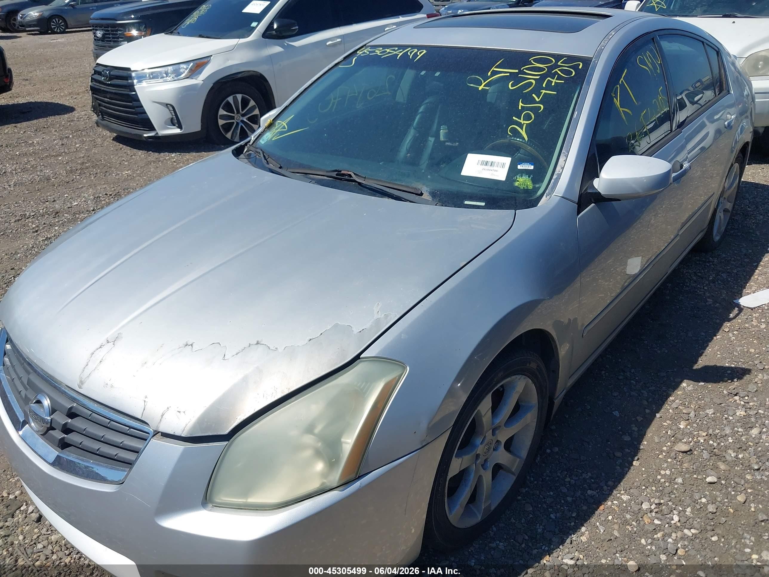 2007 Nissan Maxima 3.5 Se Silver vin: 1N4BA41E97C840638