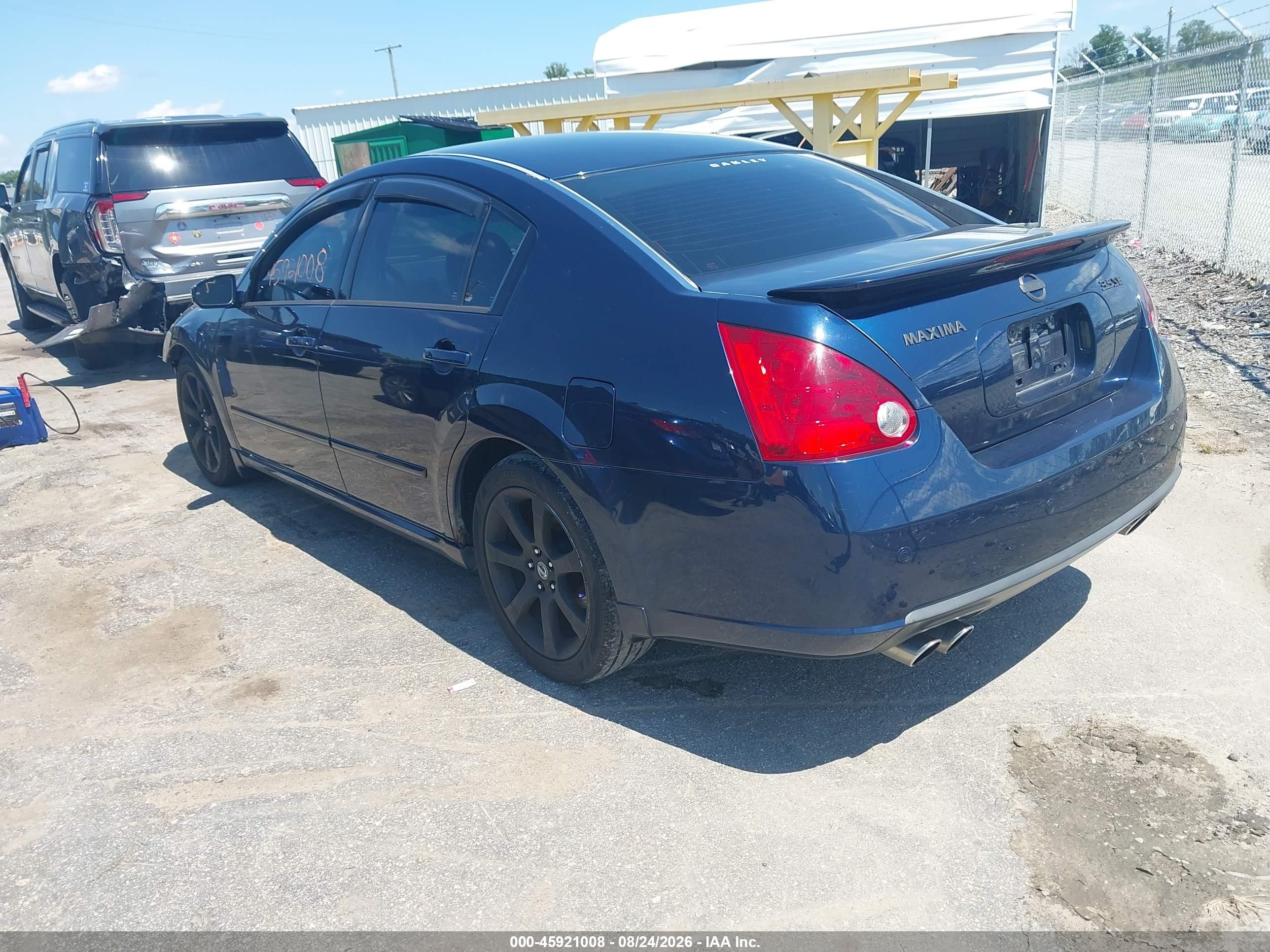 2007 Nissan Maxima 3.5 Se Blue vin: 1N4BA41E97C842633