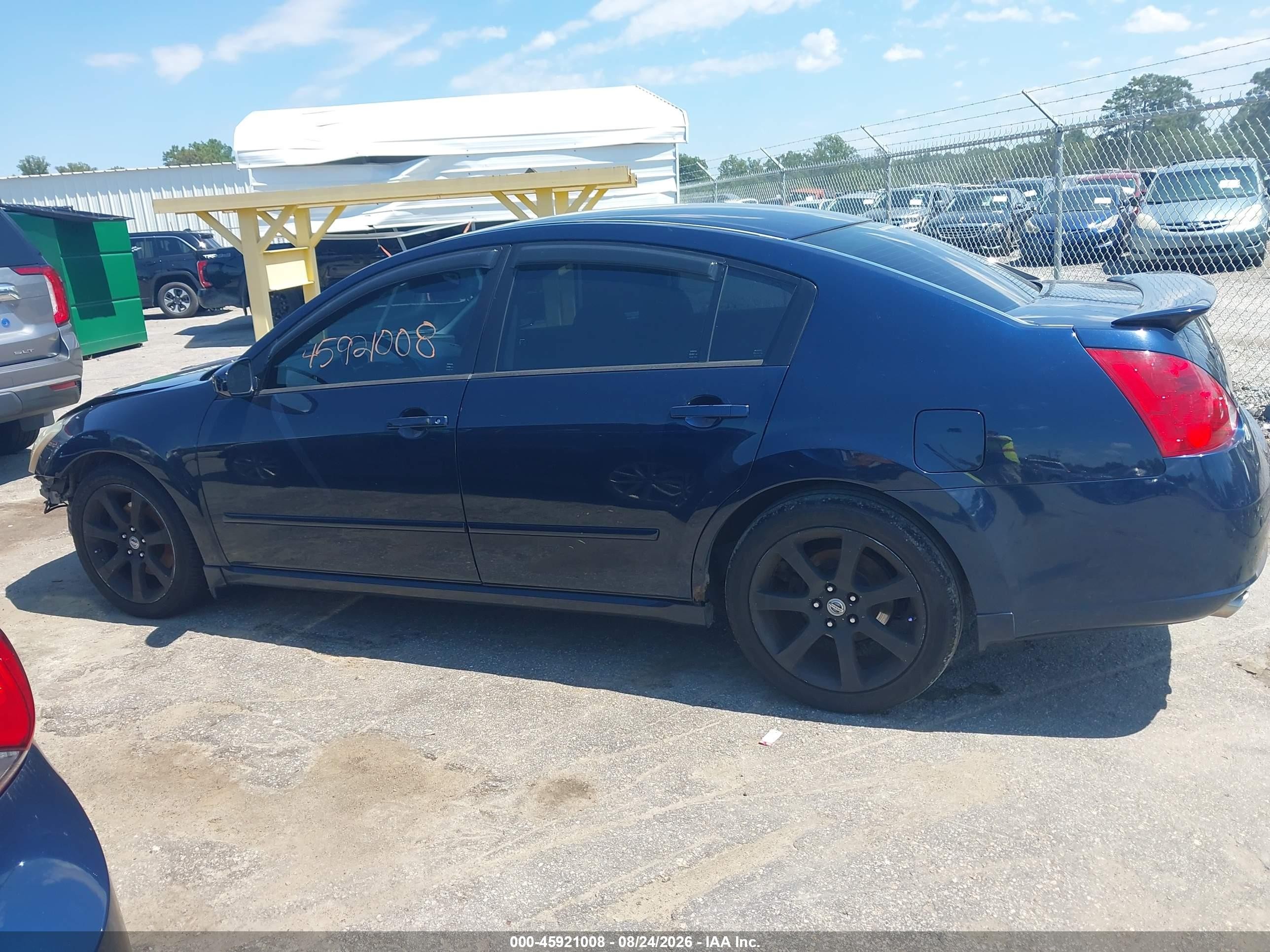 2007 Nissan Maxima 3.5 Se Blue vin: 1N4BA41E97C842633