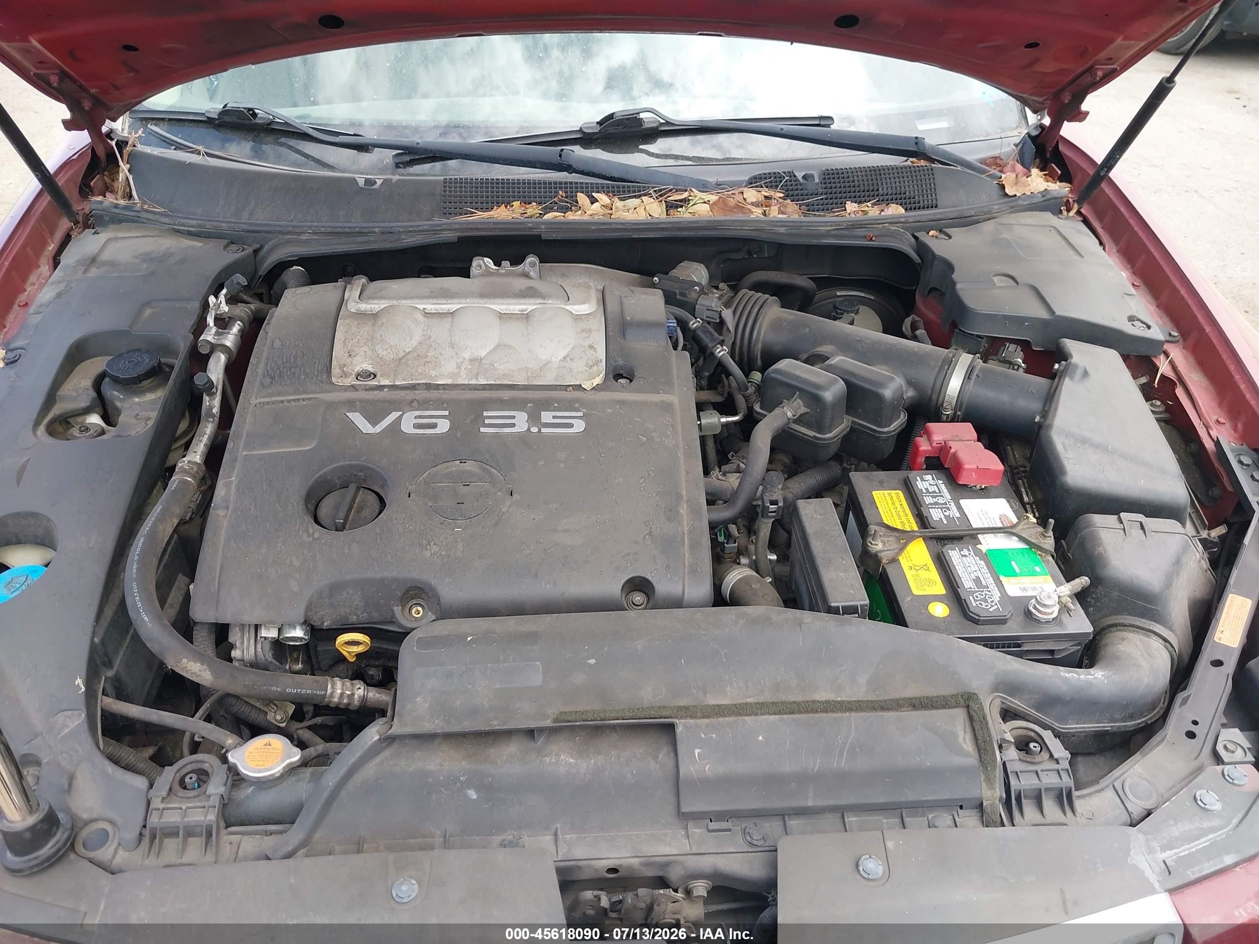 2007 Nissan Maxima 3.5 Sl Red vin: 1N4BA41E97C853499