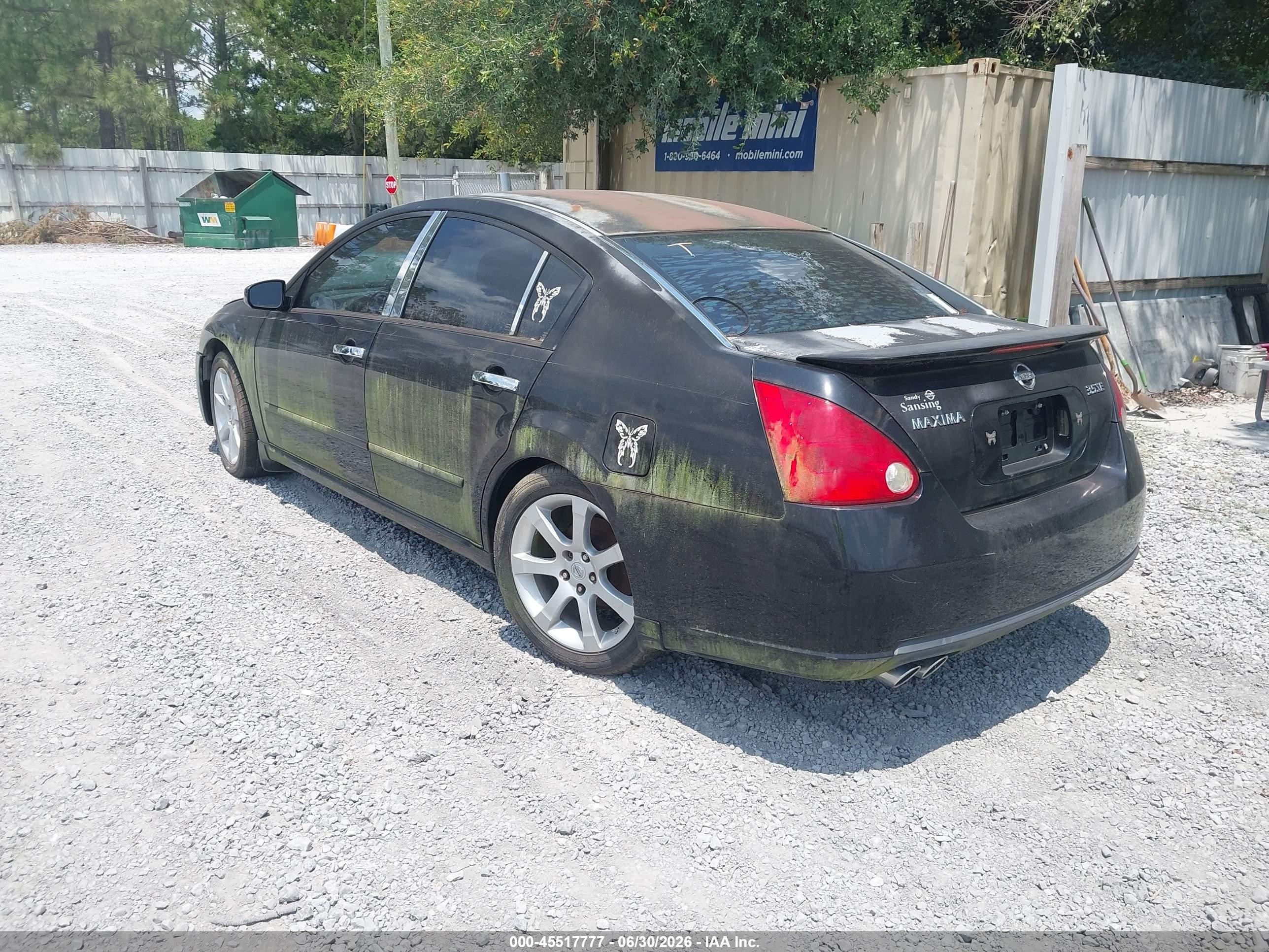 2008 Nissan Maxima 3.5 Se Черный vin: 1N4BA41E98C829530