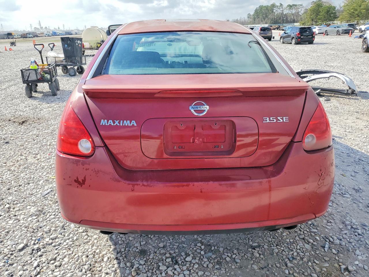 2008 Nissan Maxima 3.5 Se Red vin: 1N4BA41E98C832704