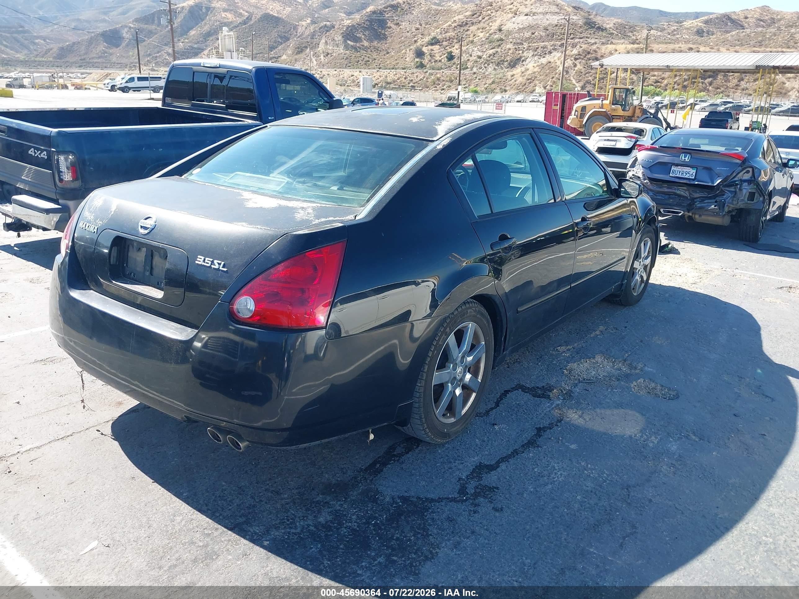 2004 Nissan Maxima 3.5 Sl Black vin: 1N4BA41EX4C835962
