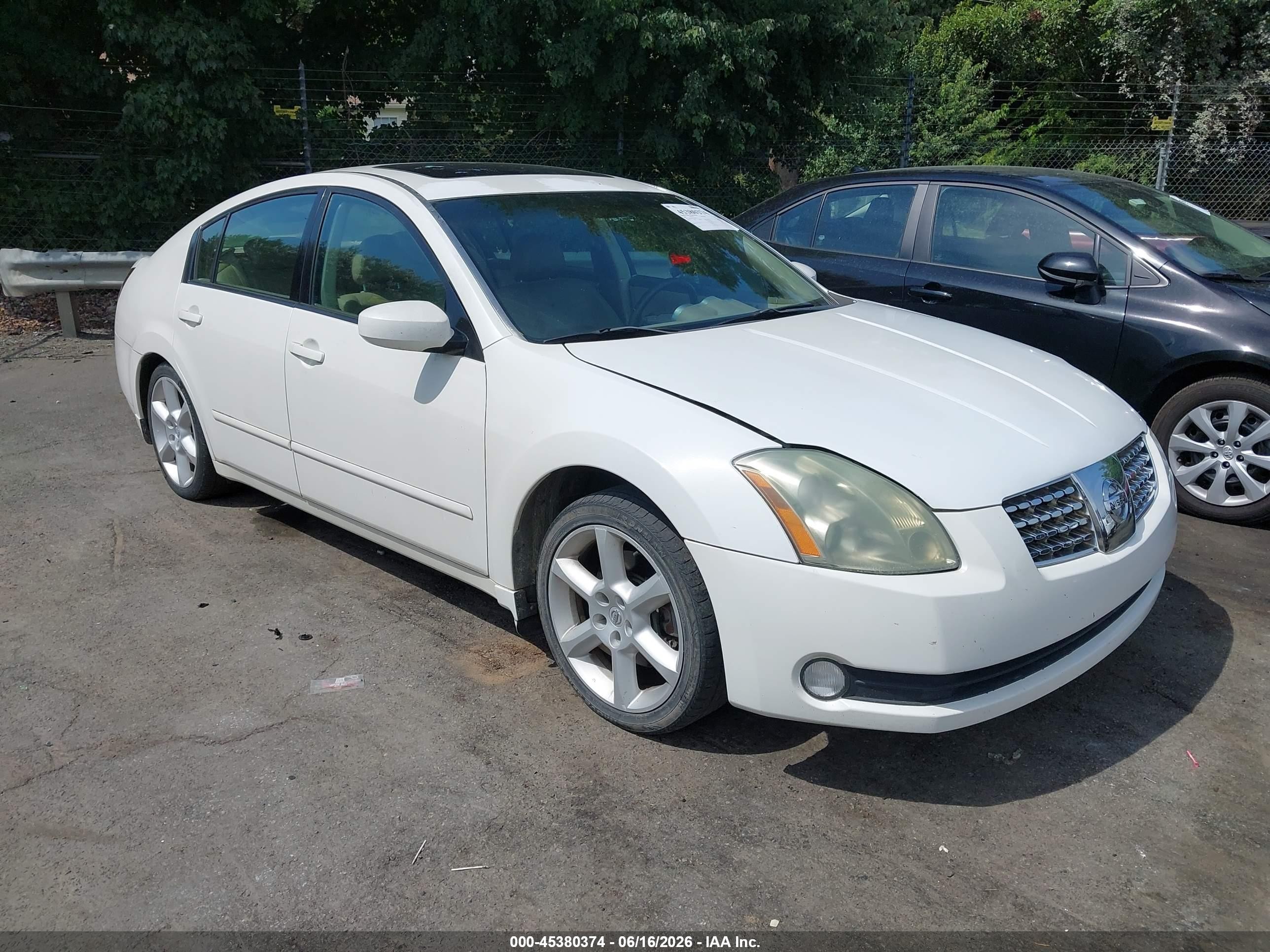 2004 Nissan Maxima 3.5 Se Белый vin: 1N4BA41EX4C866290