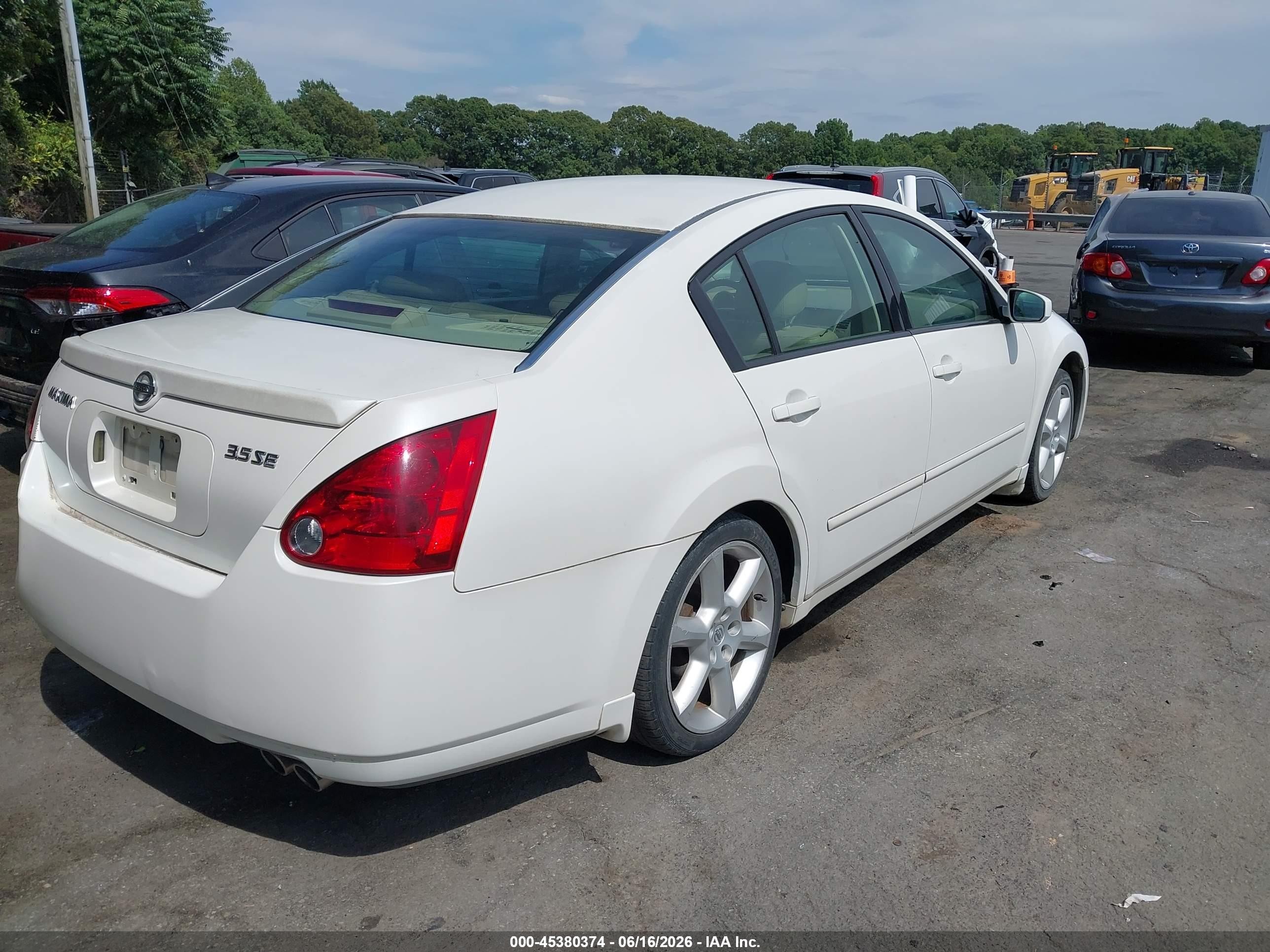 2004 Nissan Maxima 3.5 Se Белый vin: 1N4BA41EX4C866290