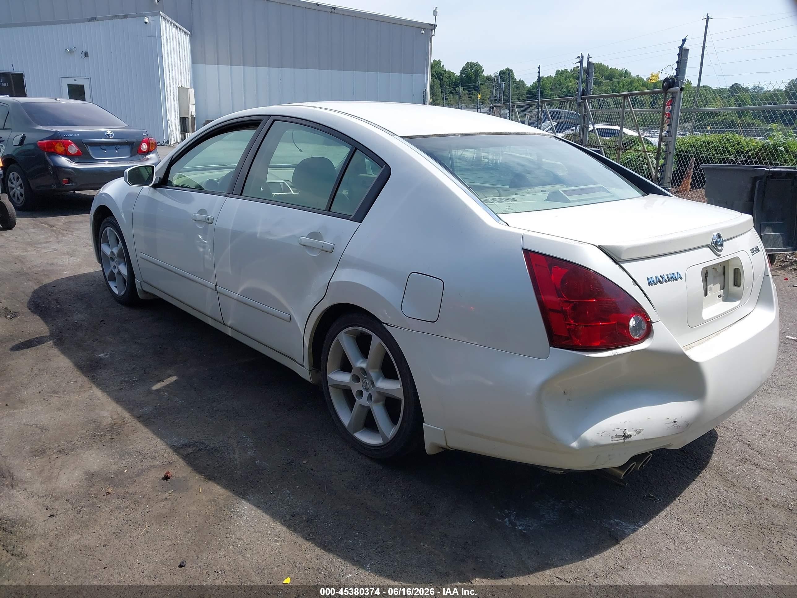 2004 Nissan Maxima 3.5 Se Белый vin: 1N4BA41EX4C866290