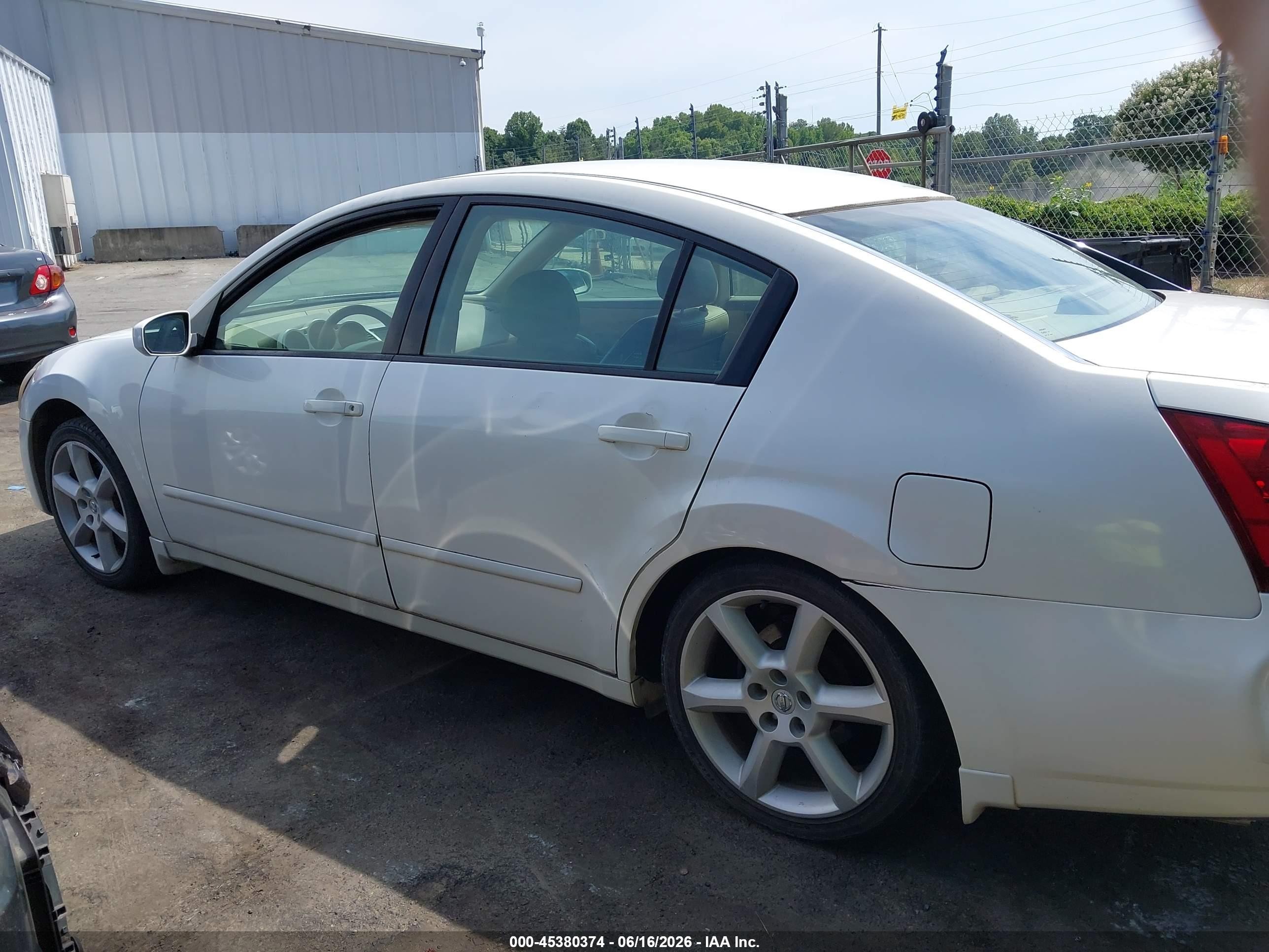 2004 Nissan Maxima 3.5 Se Белый vin: 1N4BA41EX4C866290