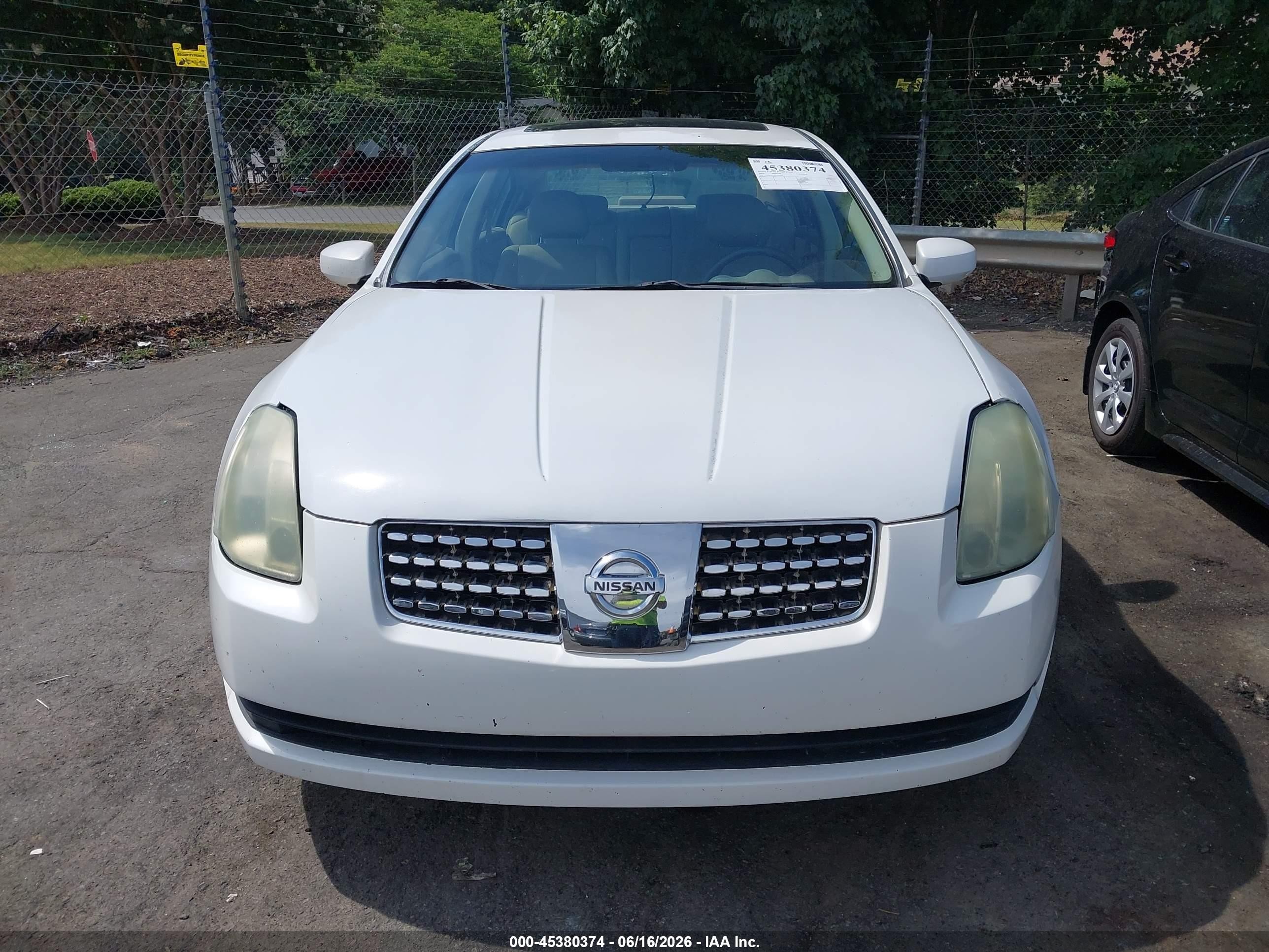 2004 Nissan Maxima 3.5 Se Белый vin: 1N4BA41EX4C866290