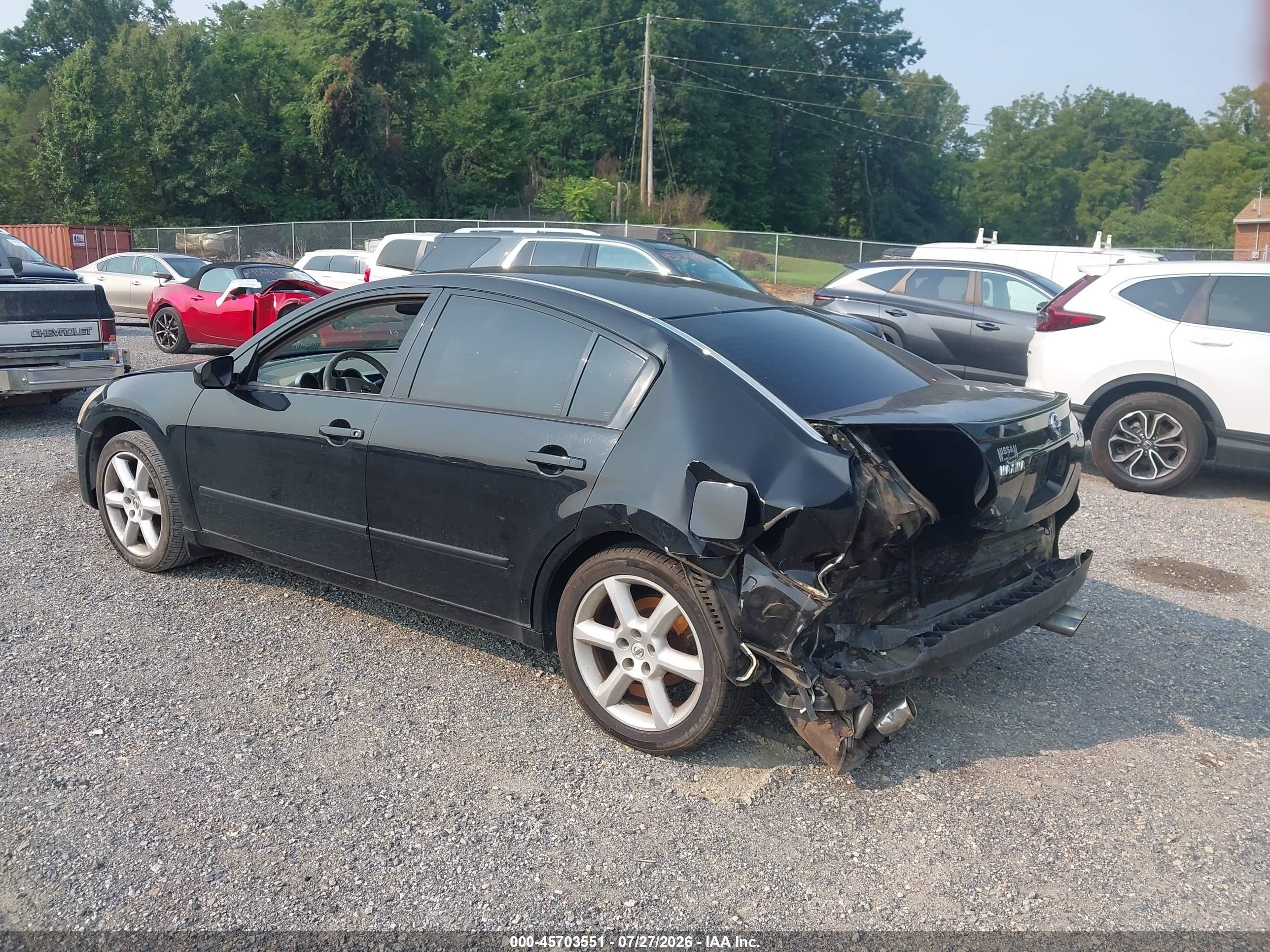 2006 Nissan Maxima 3.5 Se Черный vin: 1N4BA41EX6C826486