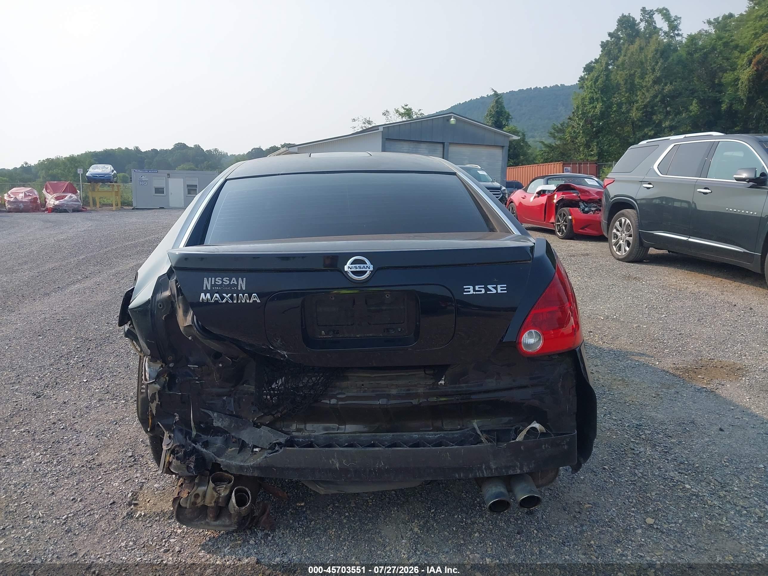 2006 Nissan Maxima 3.5 Se Черный vin: 1N4BA41EX6C826486