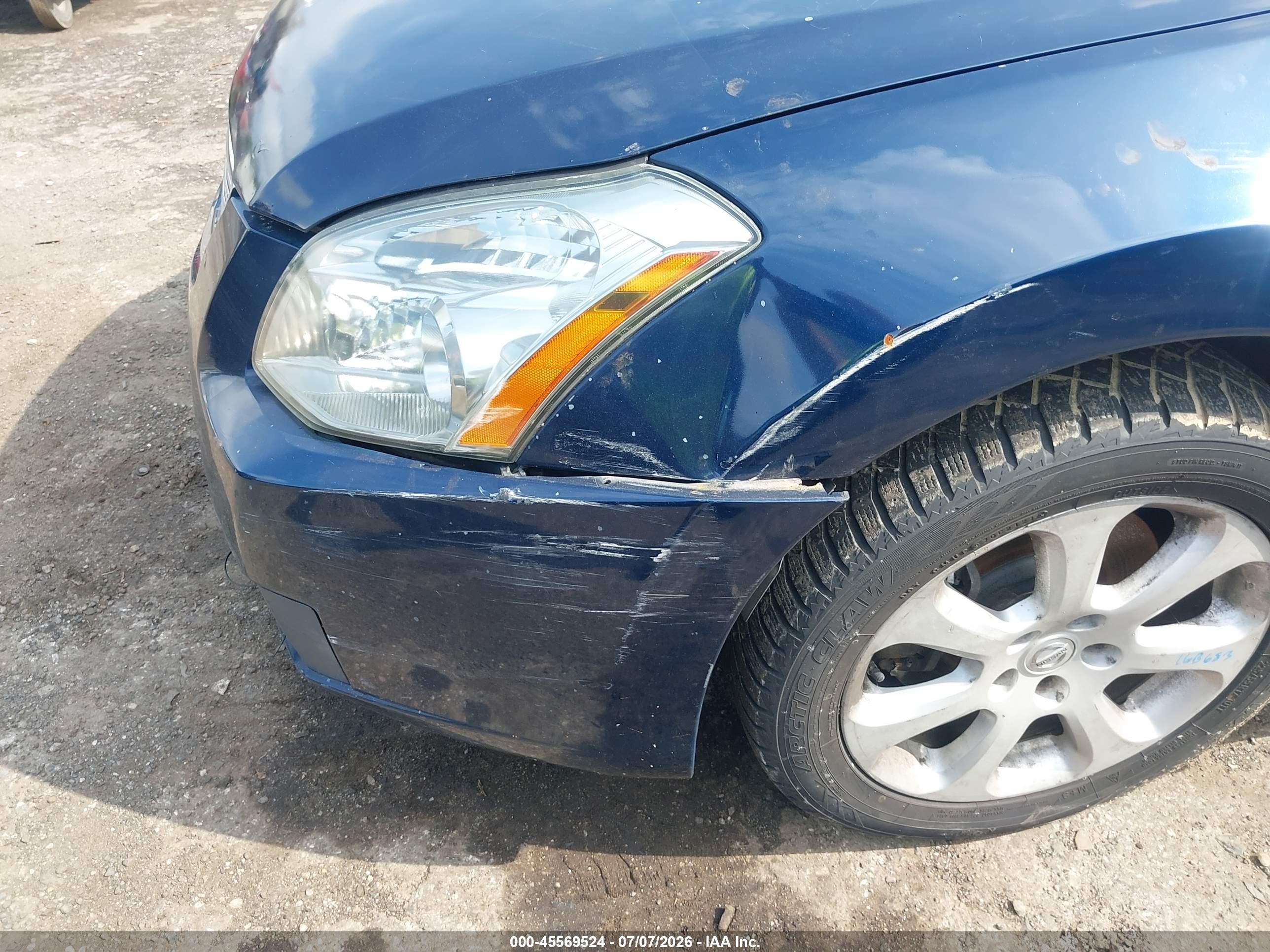 2007 Nissan Maxima 3.5 Sl Blue vin: 1N4BA41EX7C828126