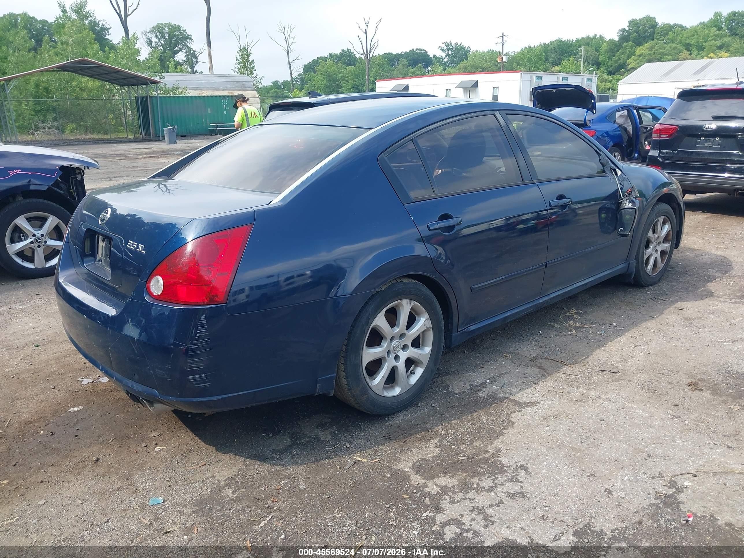 2007 Nissan Maxima 3.5 Sl Blue vin: 1N4BA41EX7C828126