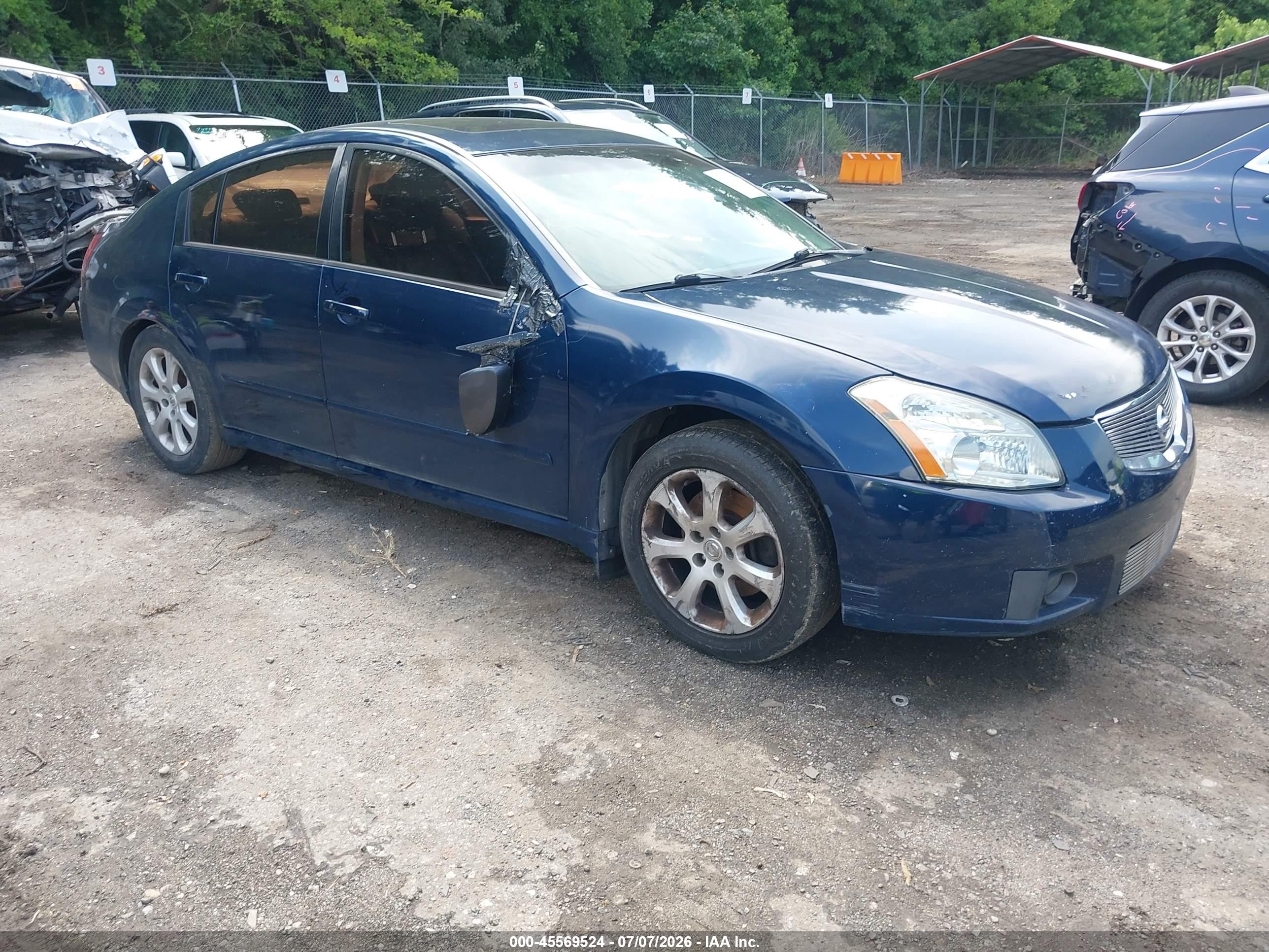 2007 Nissan Maxima 3.5 Sl Синий vin: 1N4BA41EX7C828126