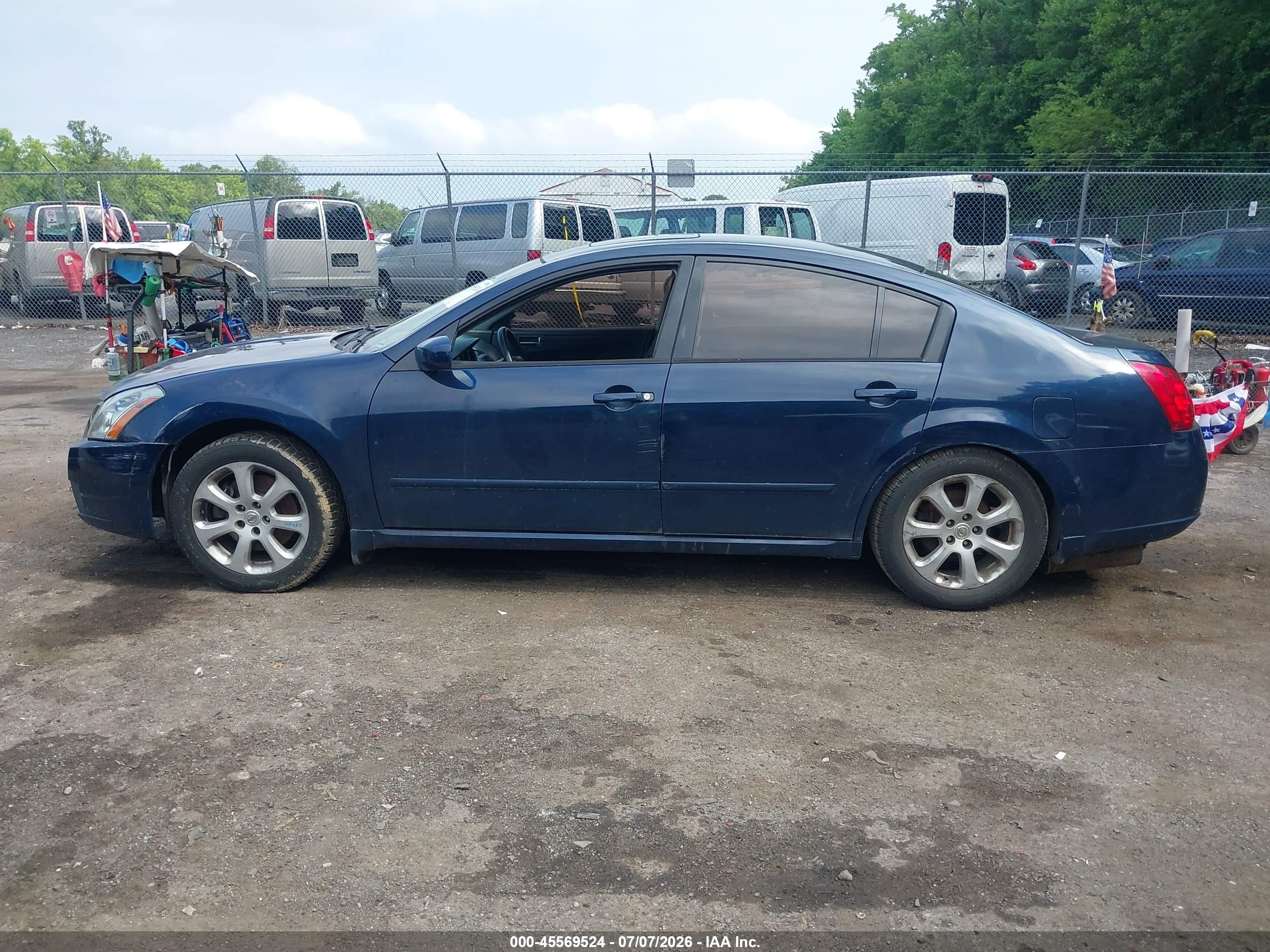 2007 Nissan Maxima 3.5 Sl Blue vin: 1N4BA41EX7C828126