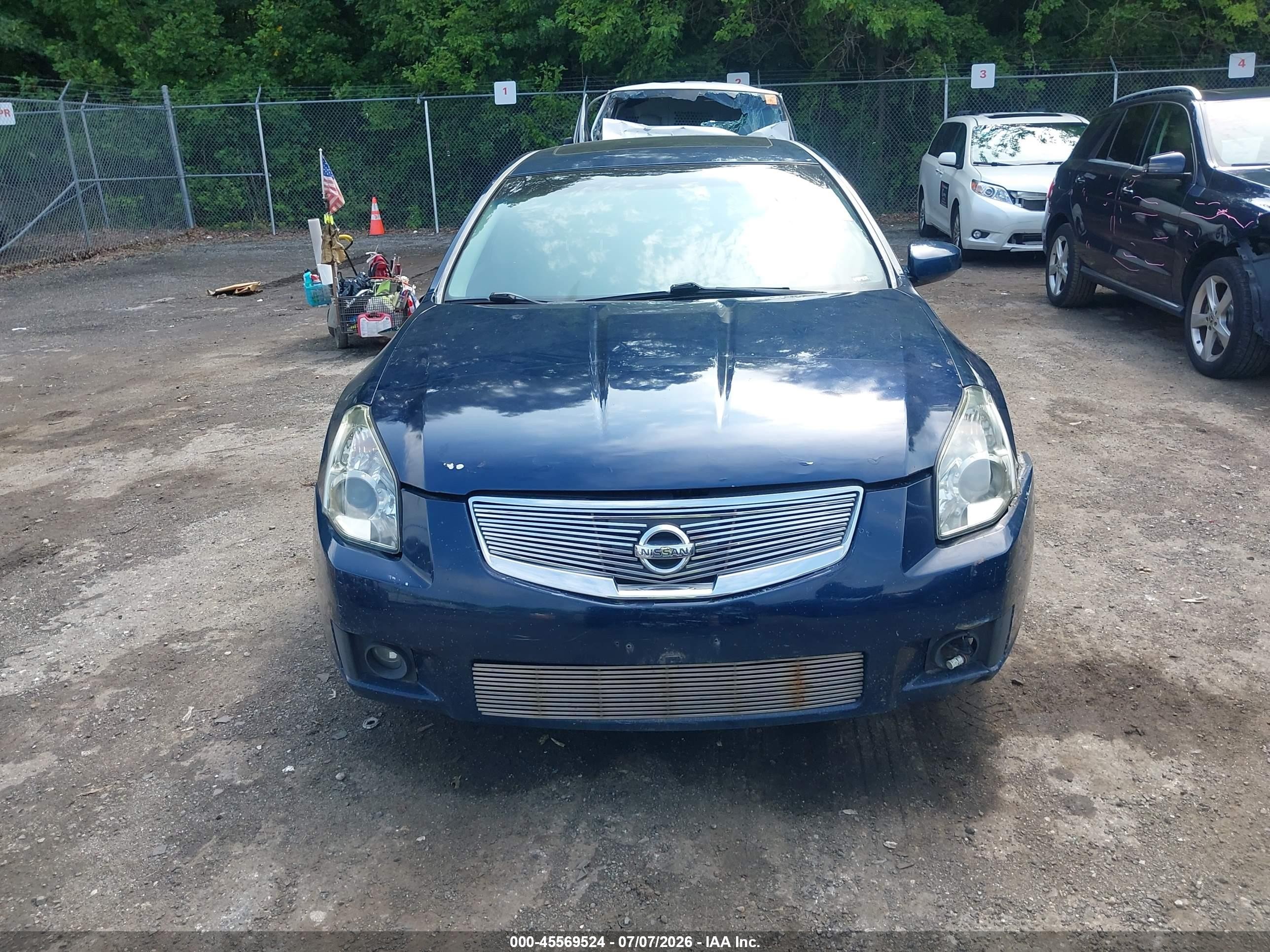 2007 Nissan Maxima 3.5 Sl Blue vin: 1N4BA41EX7C828126