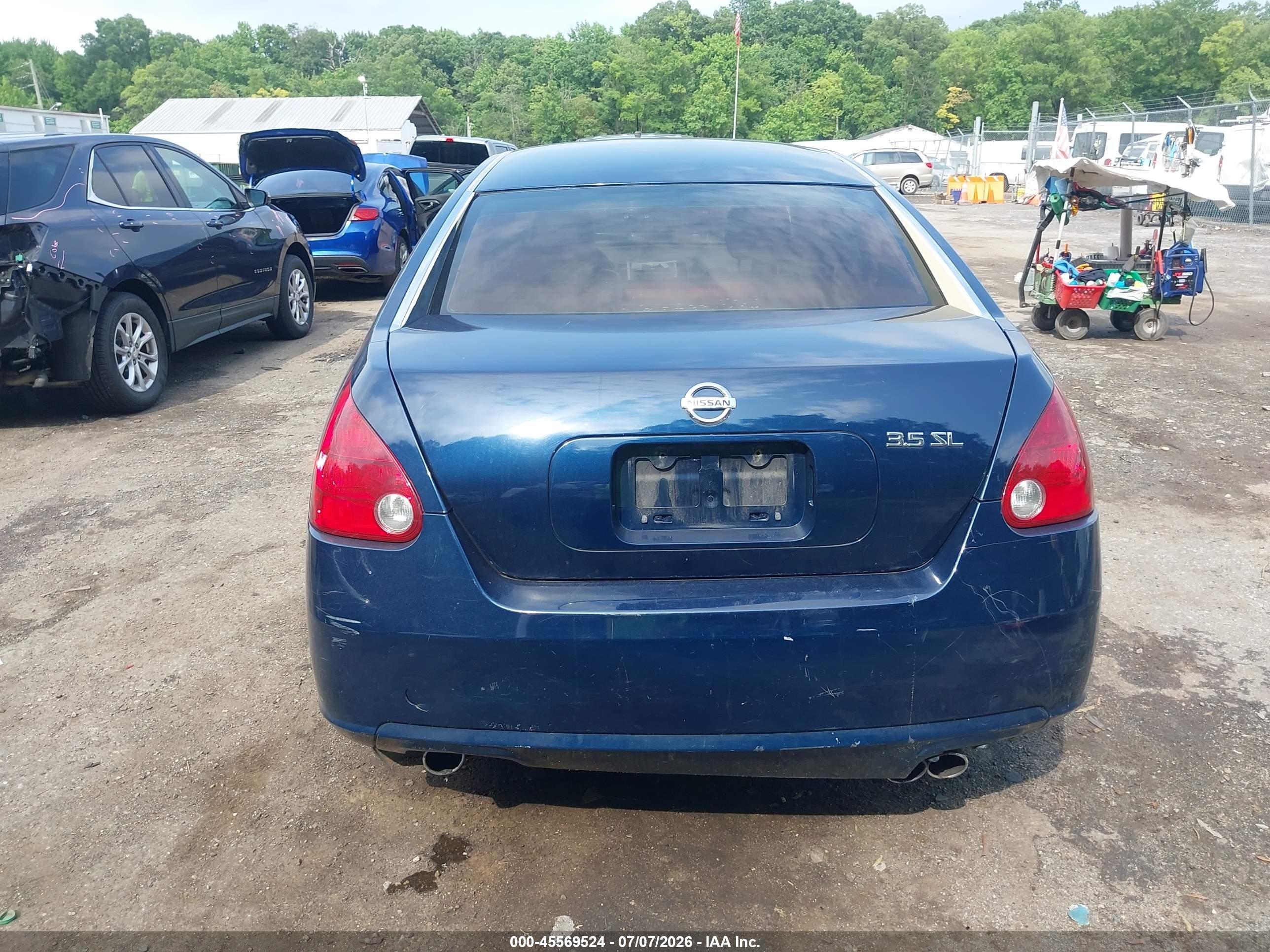 2007 Nissan Maxima 3.5 Sl Blue vin: 1N4BA41EX7C828126