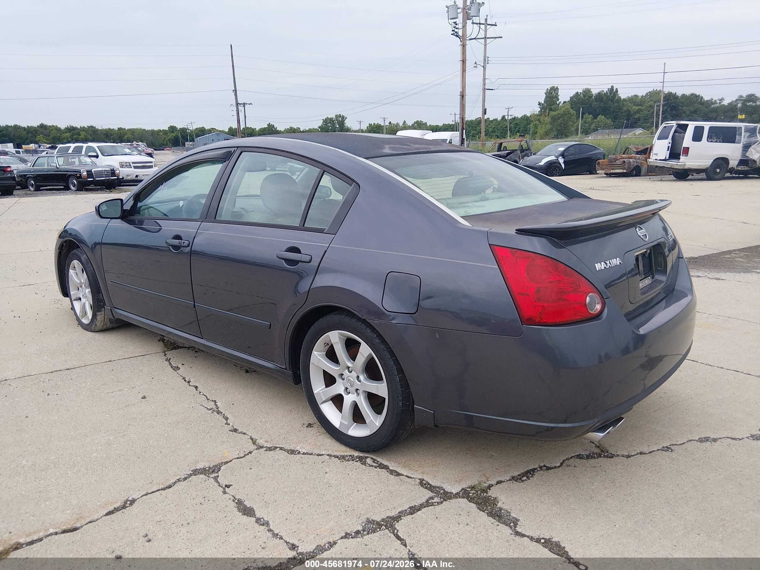 2007 Nissan Maxima 3.5 Se Синий vin: 1N4BA41EX7C851941