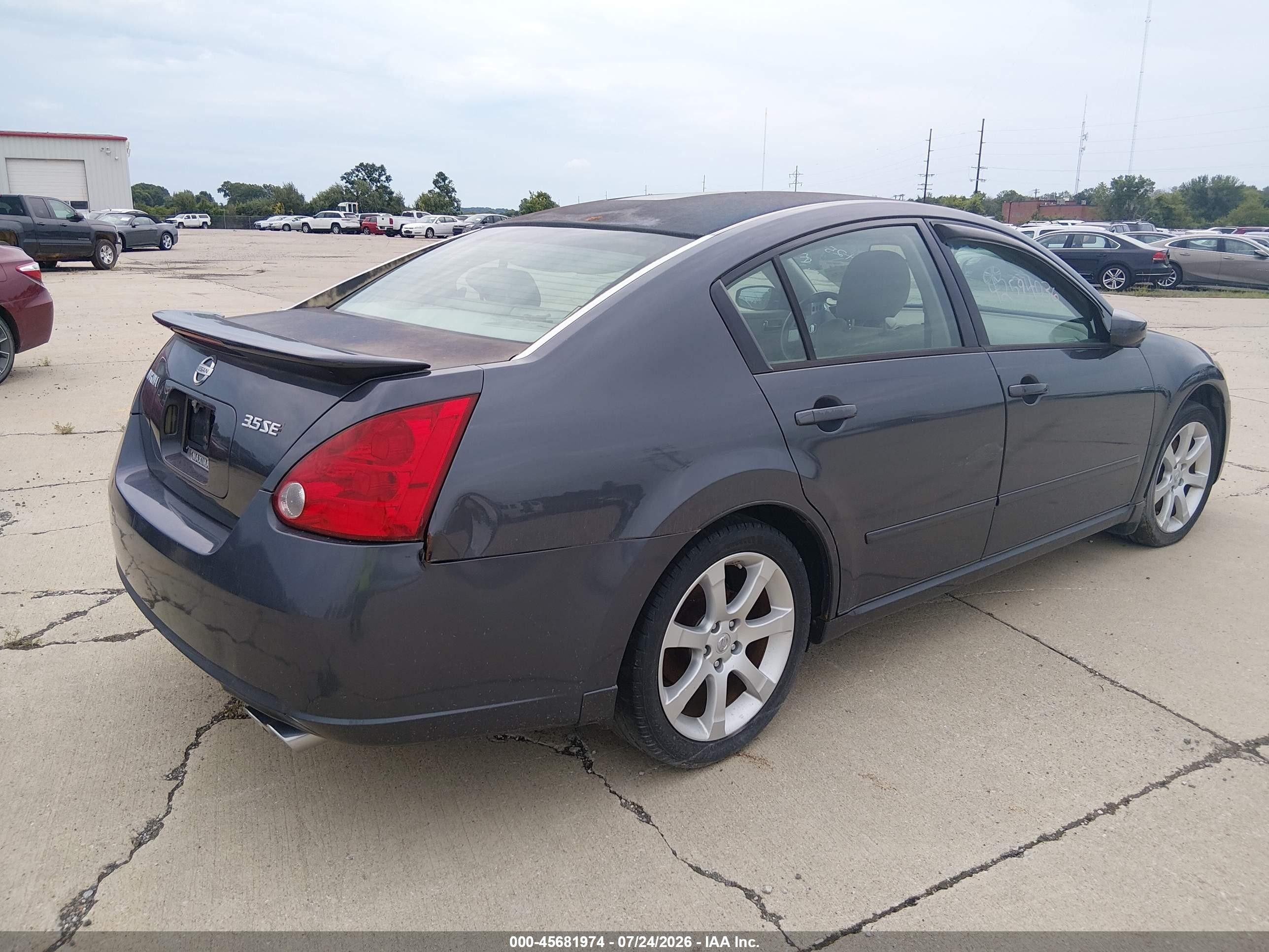 2007 Nissan Maxima 3.5 Se Синий vin: 1N4BA41EX7C851941