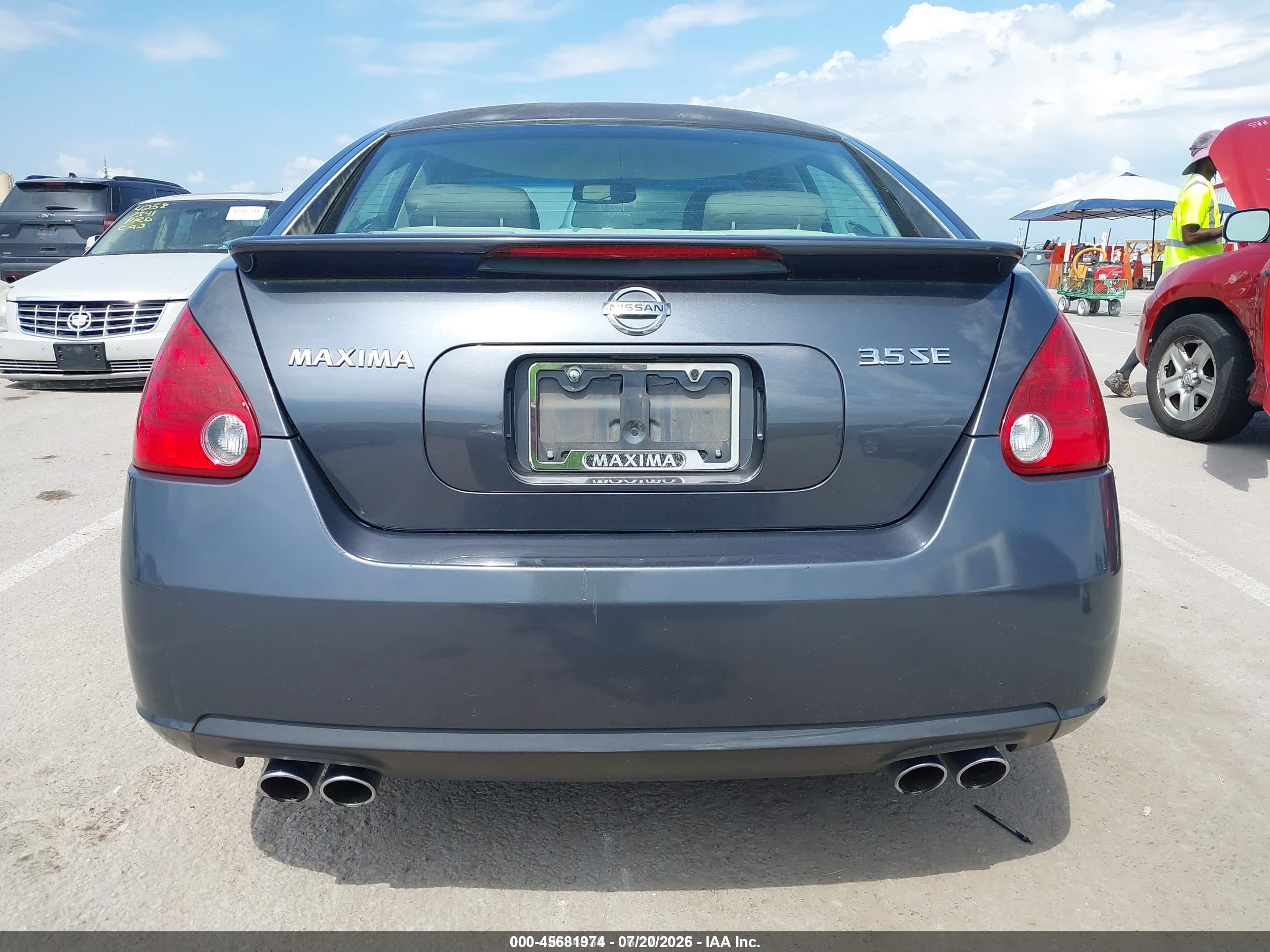 2007 Nissan Maxima 3.5 Se Синий vin: 1N4BA41EX7C851941