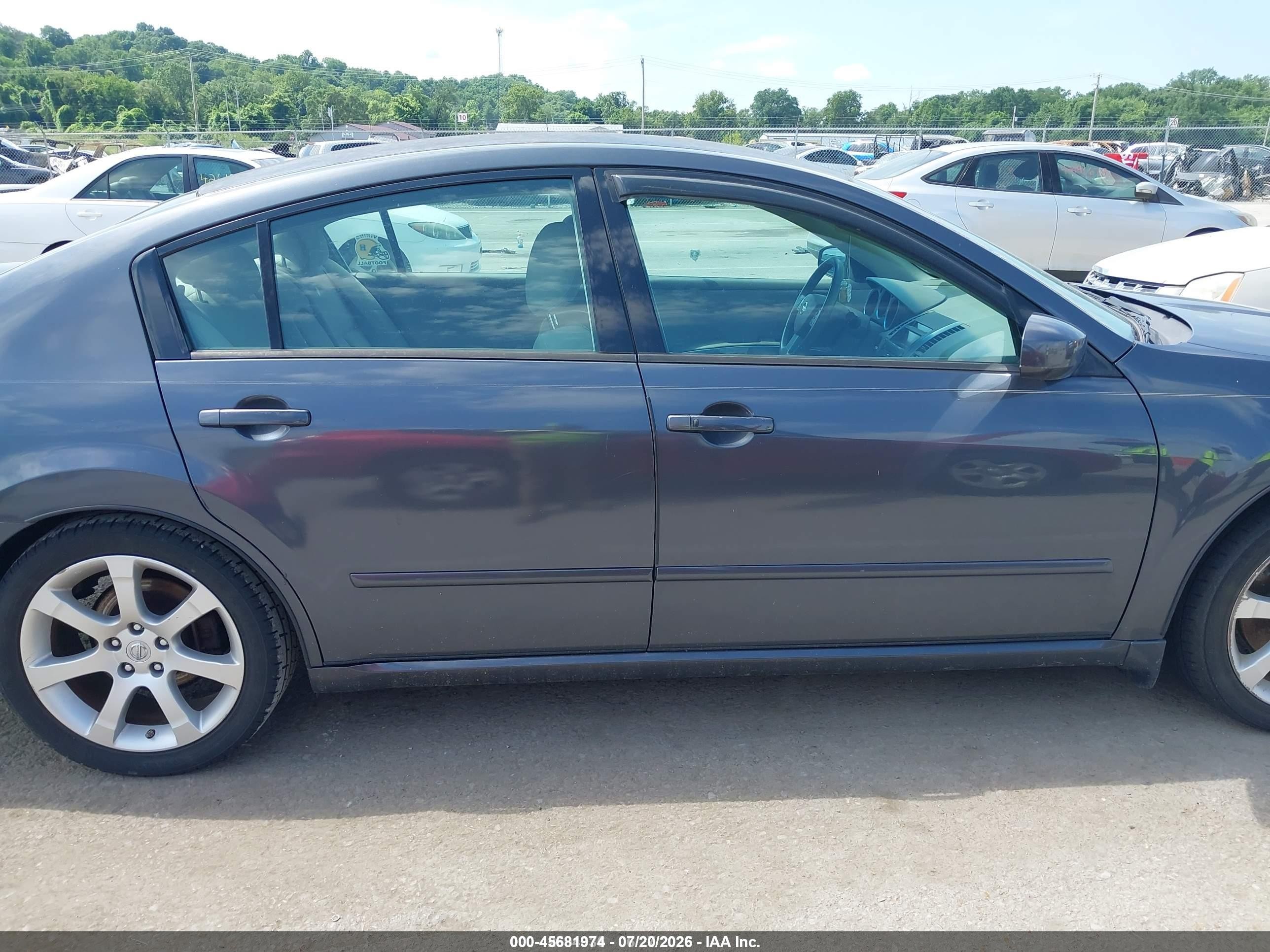 2007 Nissan Maxima 3.5 Se Синий vin: 1N4BA41EX7C851941