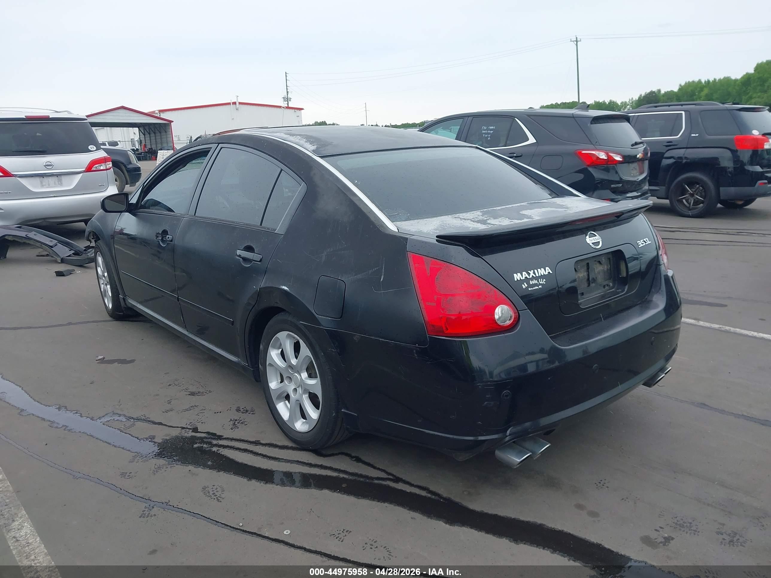 2007 Nissan Maxima 3.5 Sl Черный vin: 1N4BA41EX7C863331