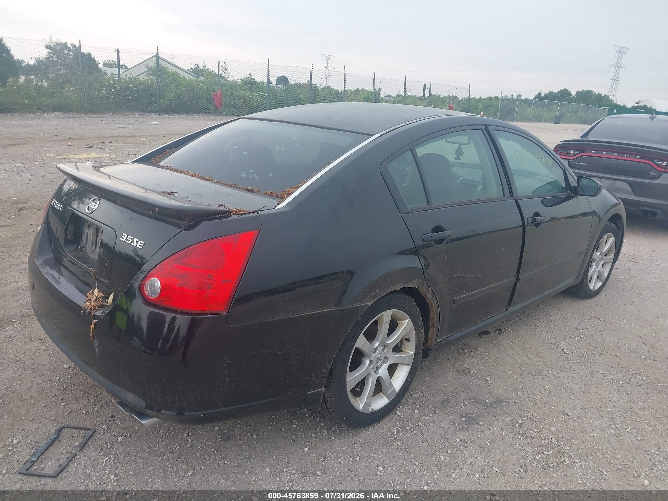 2008 Nissan Maxima 3.5 Se Black vin: 1N4BA41EX8C800635