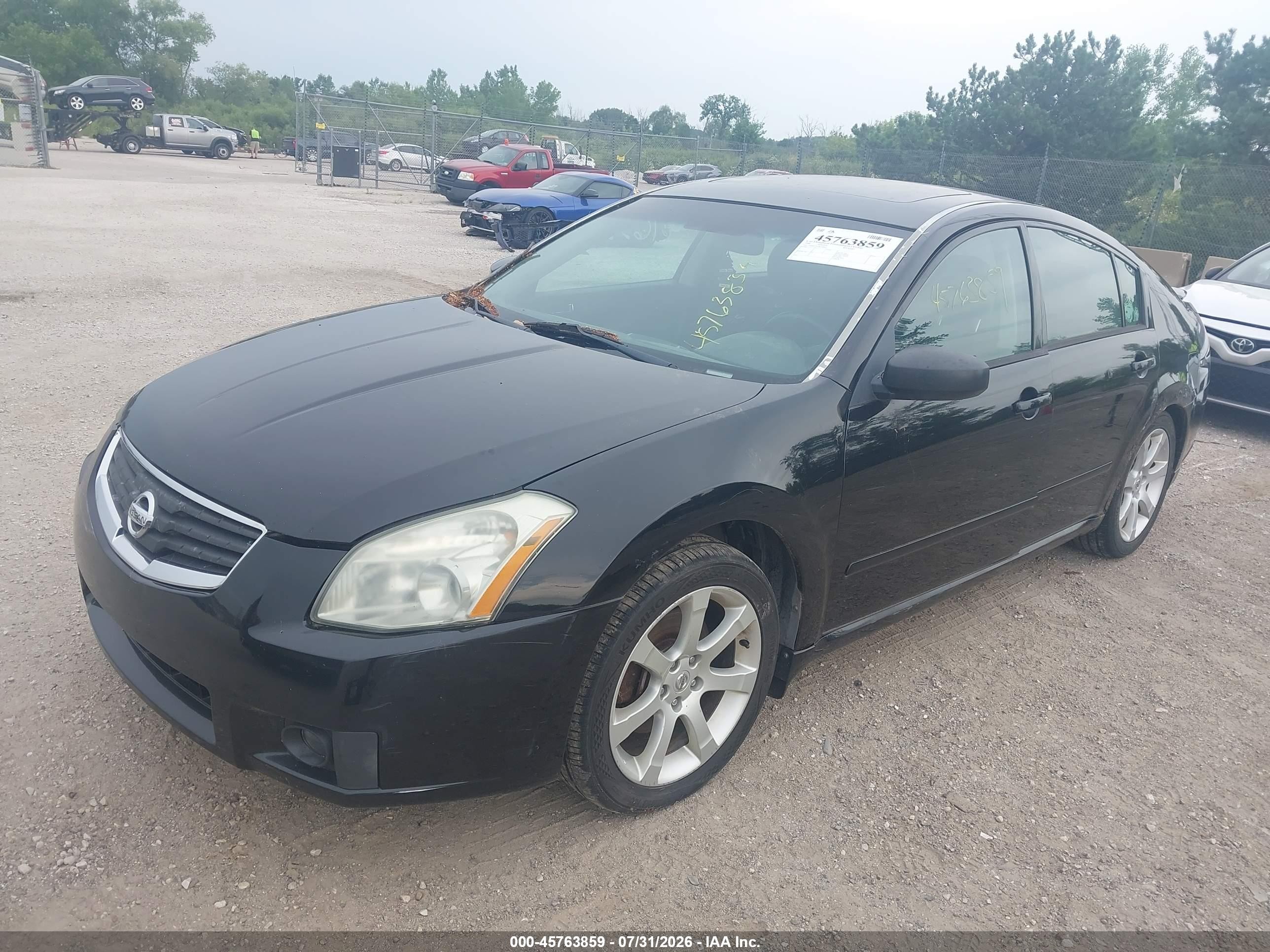 2008 Nissan Maxima 3.5 Se Black vin: 1N4BA41EX8C800635