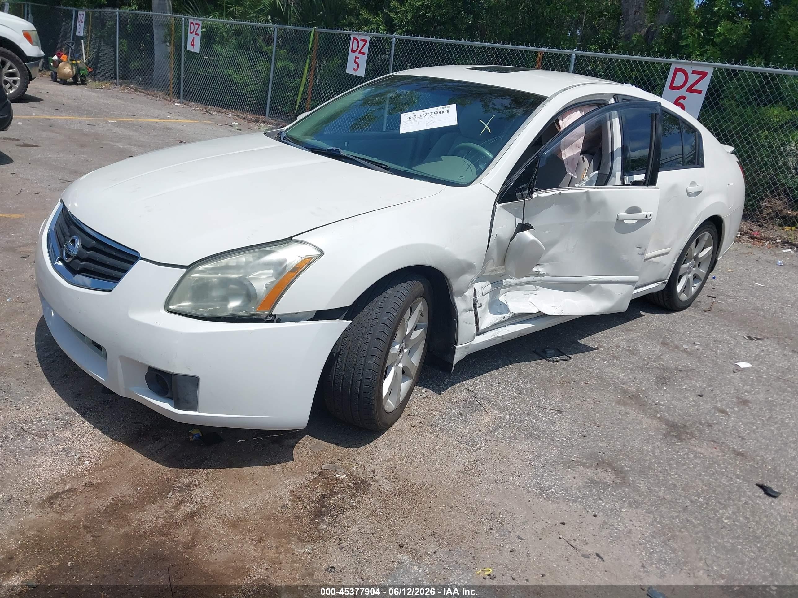 2008 Nissan Maxima 3.5 Se White vin: 1N4BA41EX8C803664