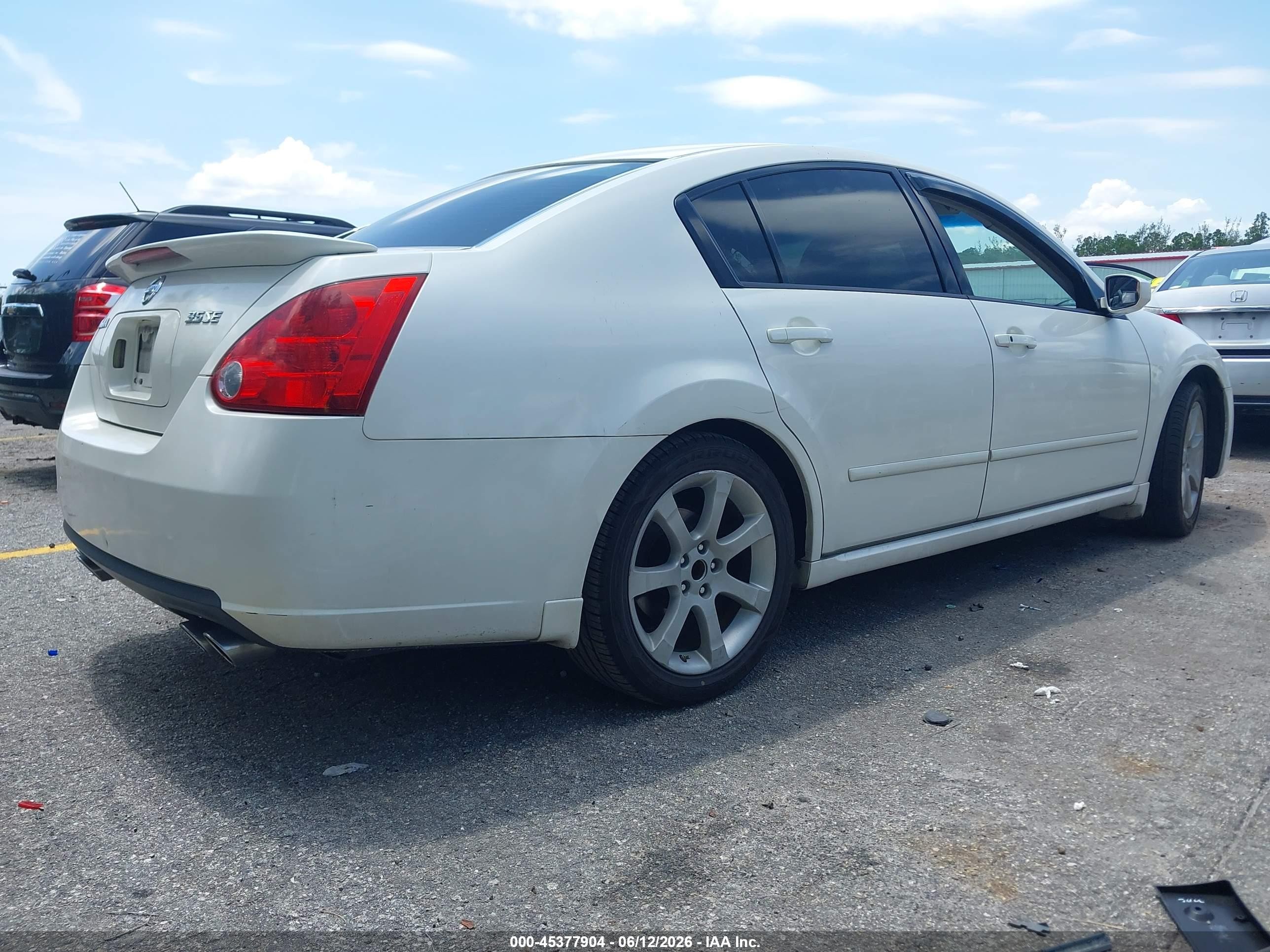 2008 Nissan Maxima 3.5 Se White vin: 1N4BA41EX8C803664