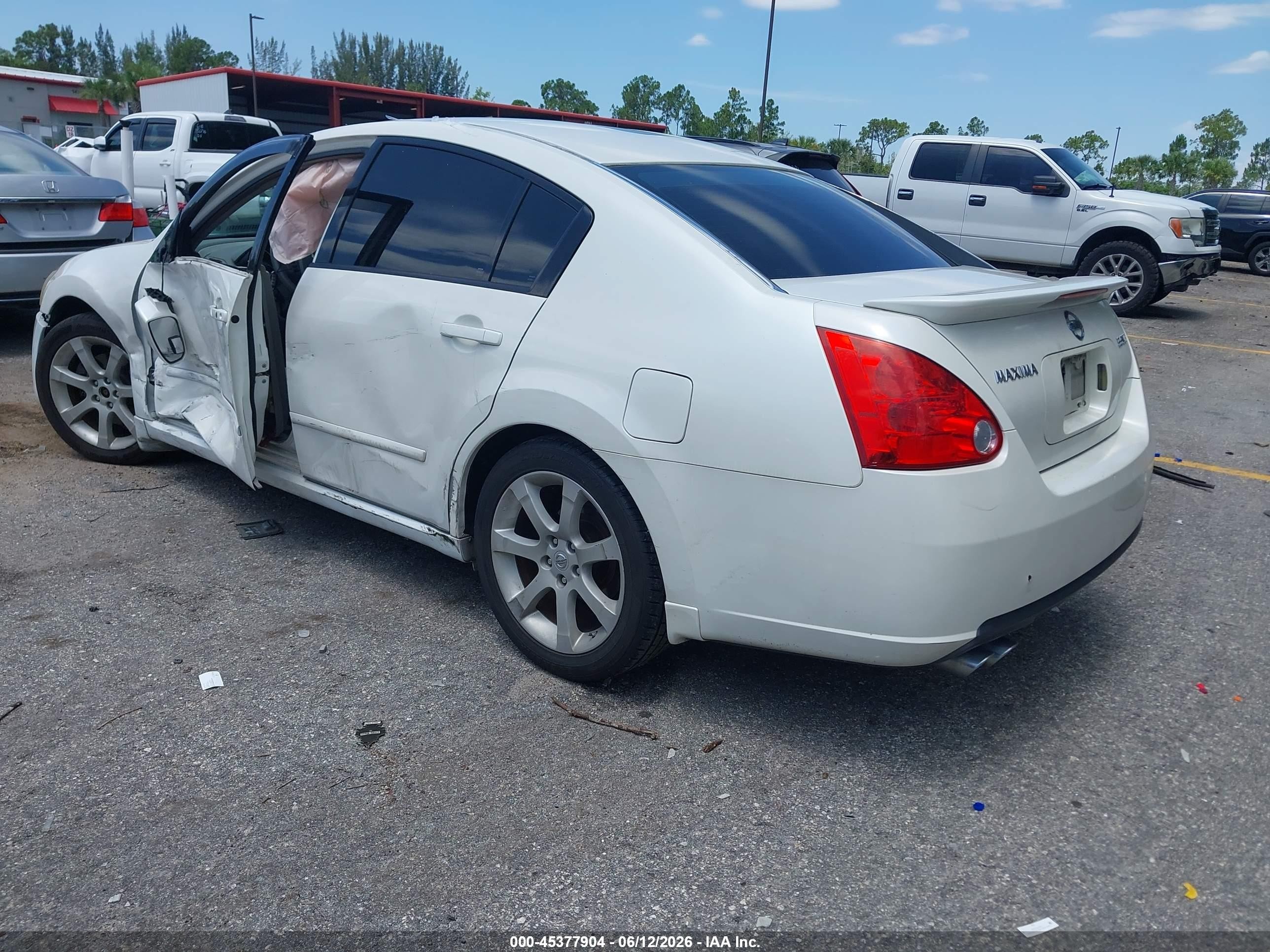 2008 Nissan Maxima 3.5 Se White vin: 1N4BA41EX8C803664