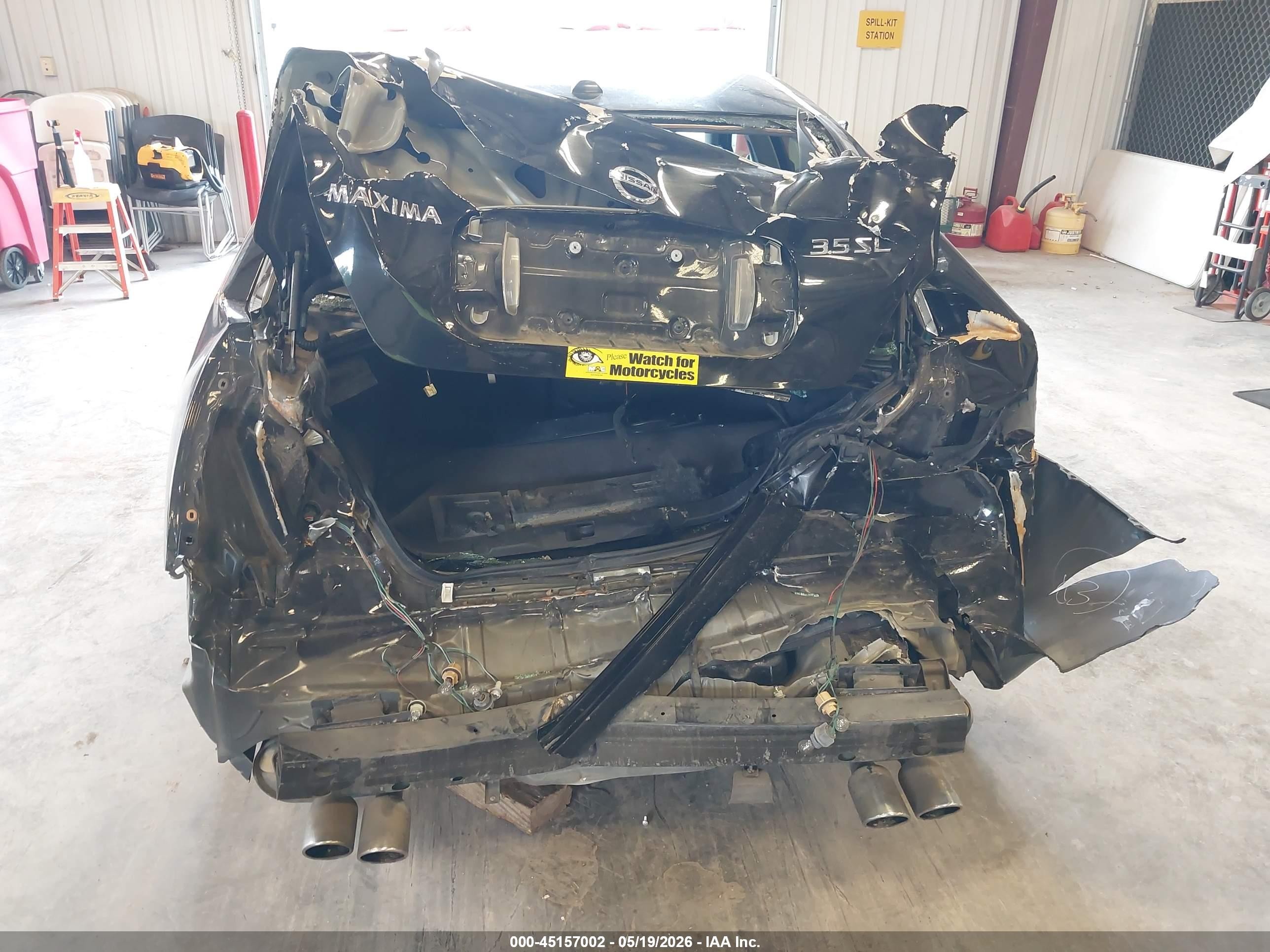 2008 Nissan Maxima 3.5 Sl Black vin: 1N4BA41EX8C803938