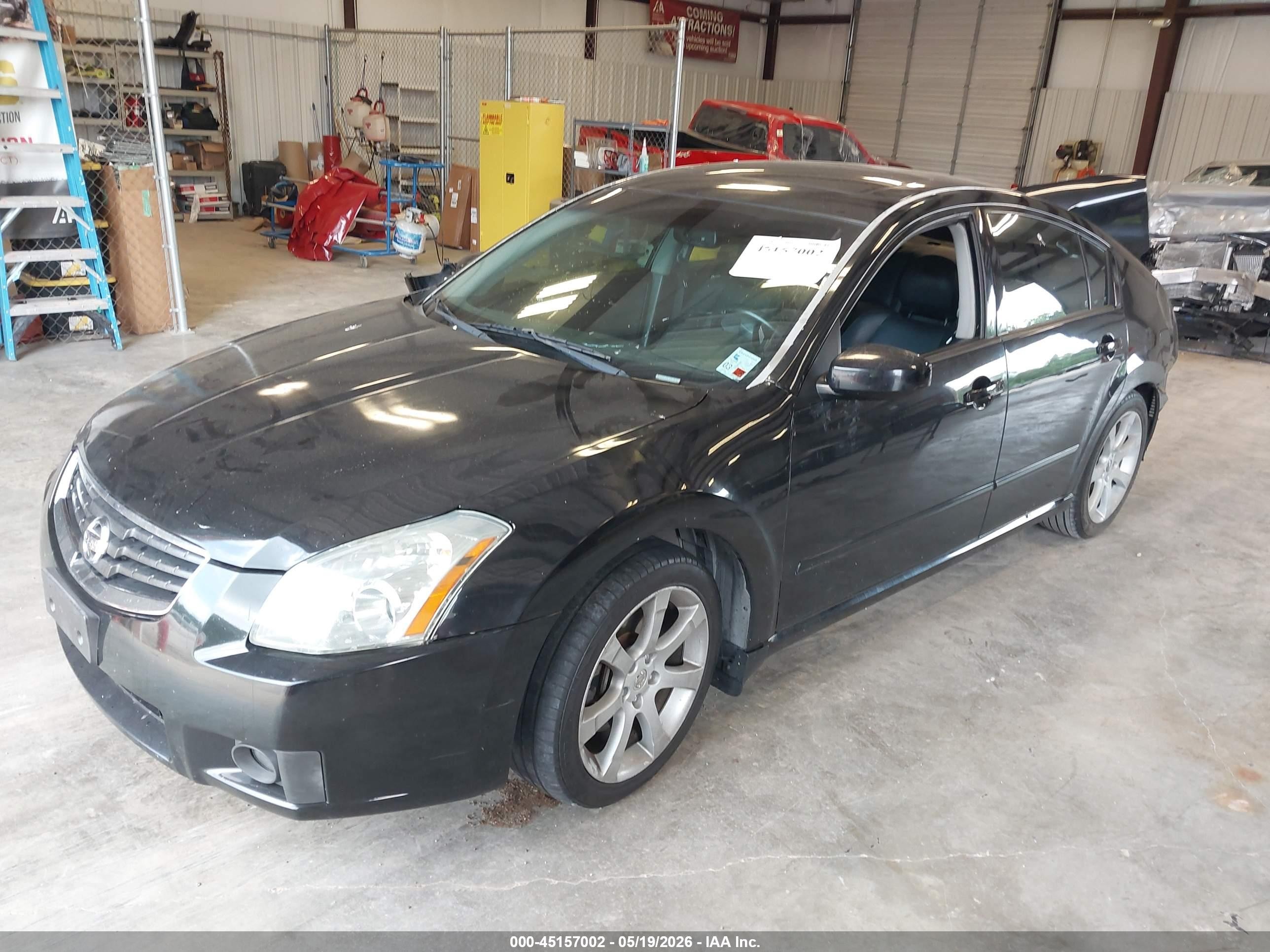 2008 Nissan Maxima 3.5 Sl Black vin: 1N4BA41EX8C803938