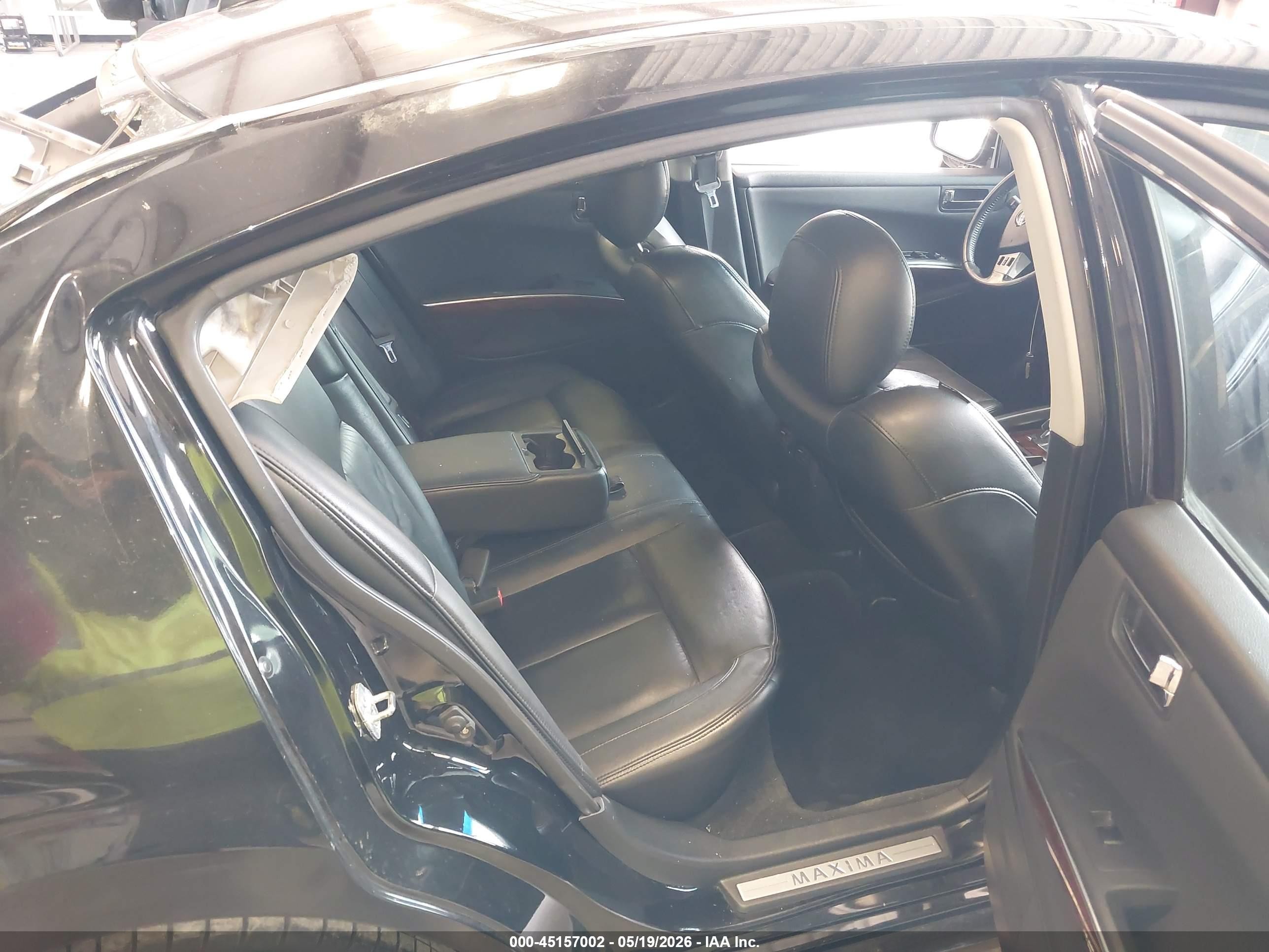 2008 Nissan Maxima 3.5 Sl Black vin: 1N4BA41EX8C803938