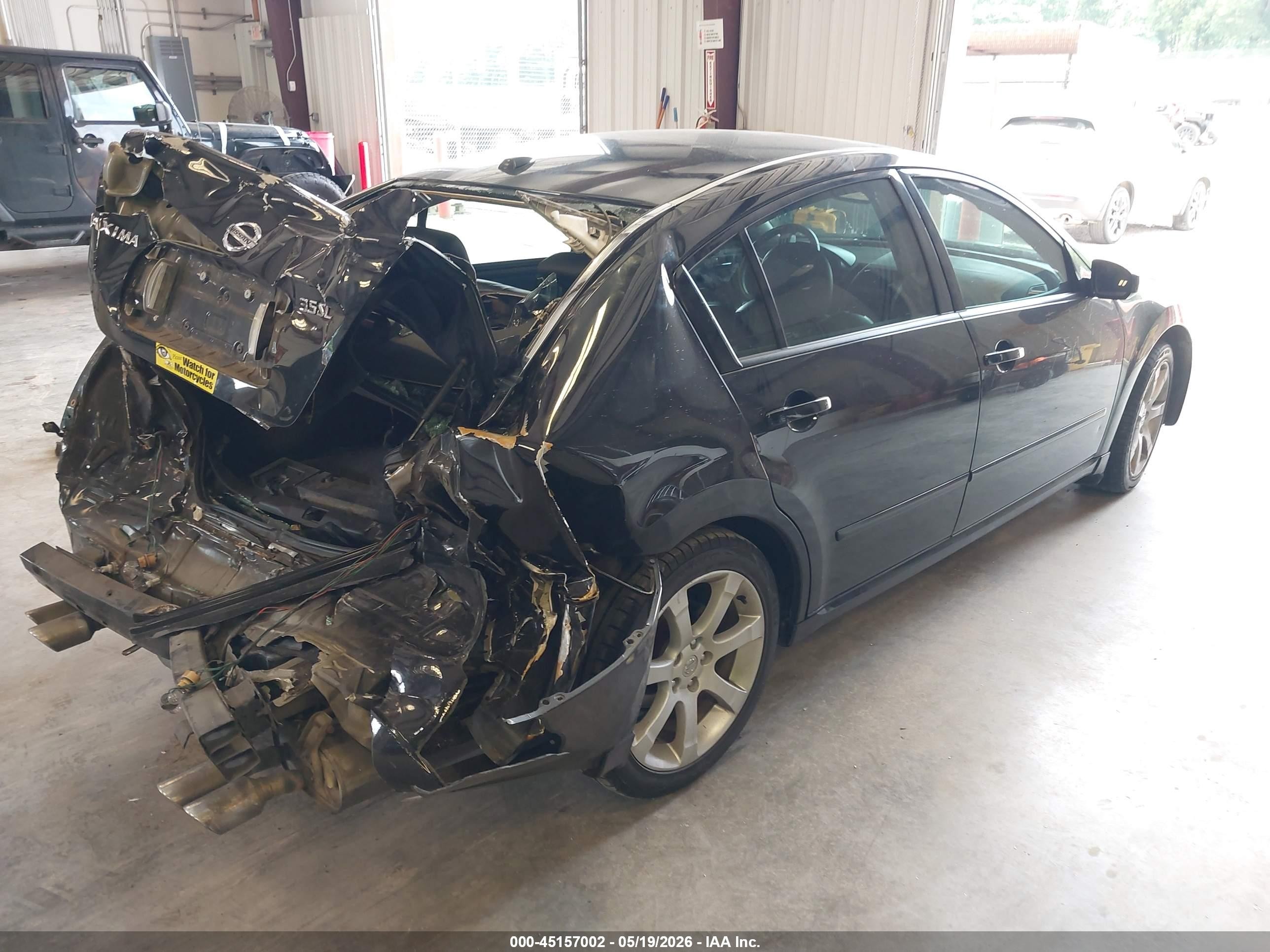 2008 Nissan Maxima 3.5 Sl Black vin: 1N4BA41EX8C803938