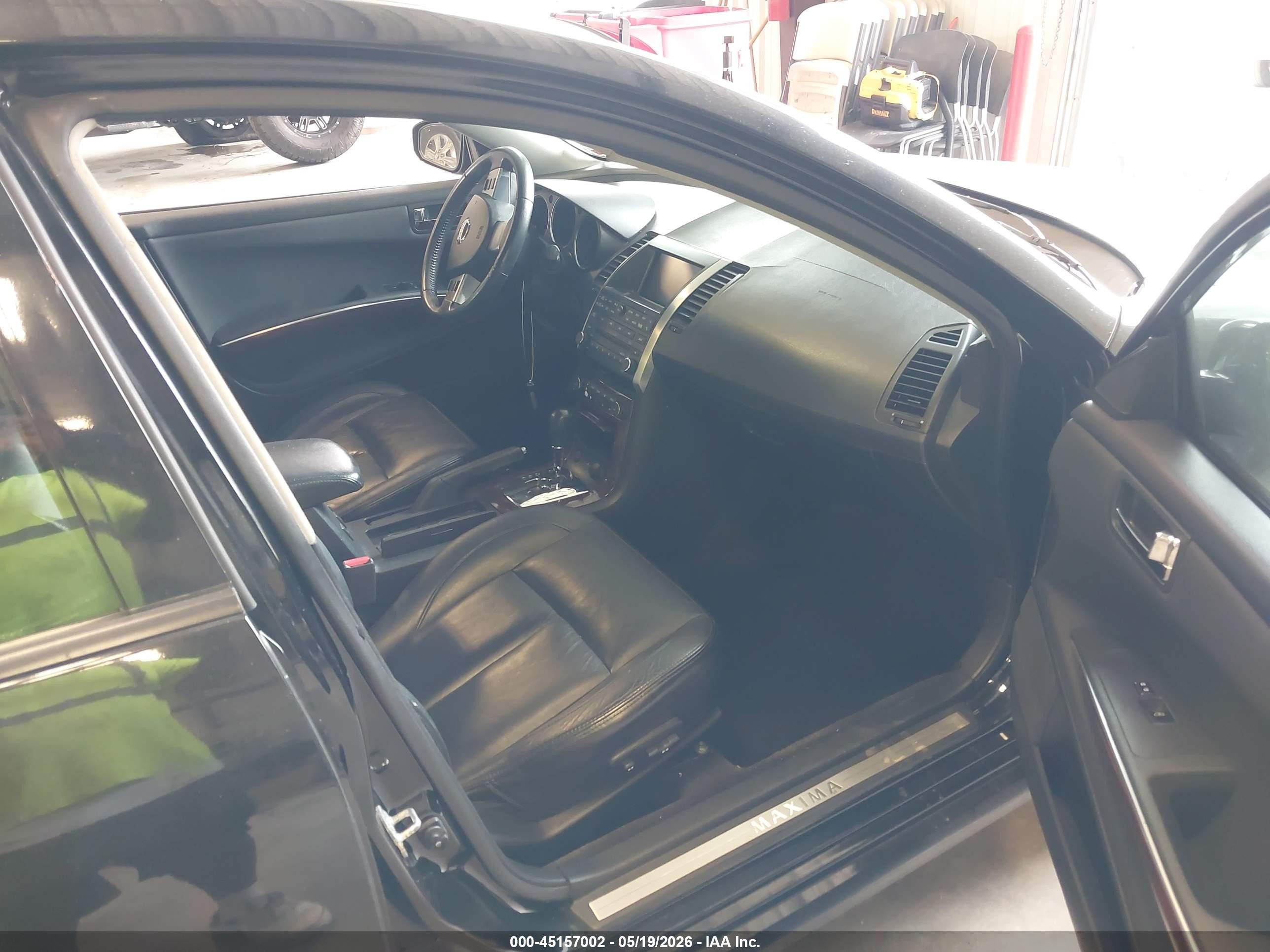2008 Nissan Maxima 3.5 Sl Black vin: 1N4BA41EX8C803938